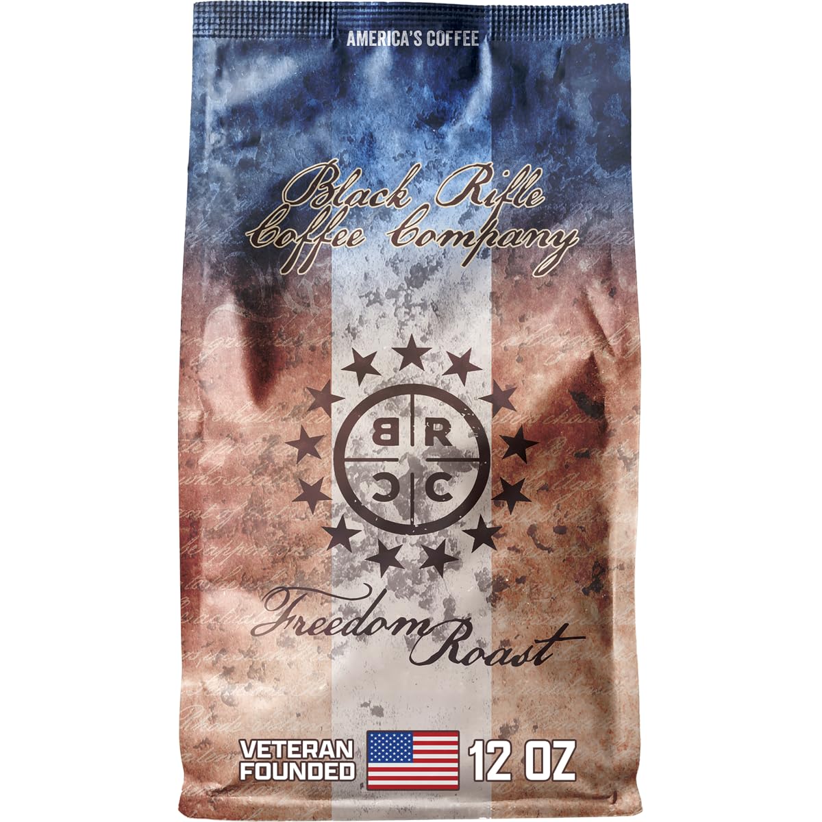 Black Rifle Coffee Company Just Black, 18oz Bag, Ground Coffee Medium Roast - Roasted Blend Made from Arabica Beans - Colombian & Brazilian Beans - Veteran Founded & American Made