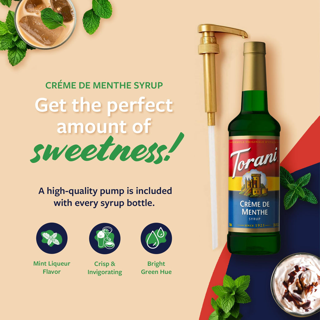 Torani Coffee Syrup, Vanilla Flavored Syrup for Drinks, Pump Included, 25.4 Fl Oz