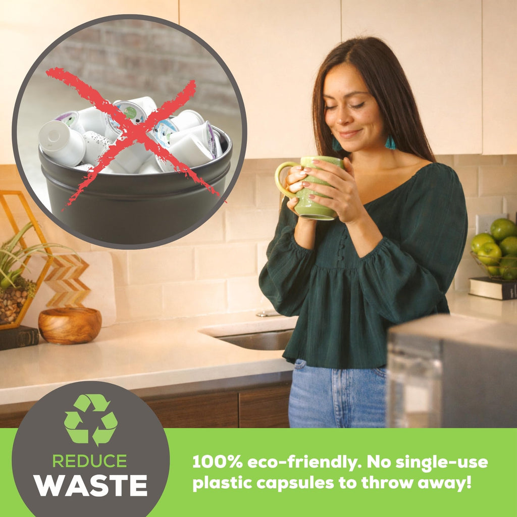 Perfect Pod 1-Stream Cafe Save Reusable K Cup Pod Coffee Filters - Refillable Coffee Pod Capsules with Built-In, Integrated Mesh Strainer for use with Keurig & Select Single Cup Coffee Makers, 4-Pack