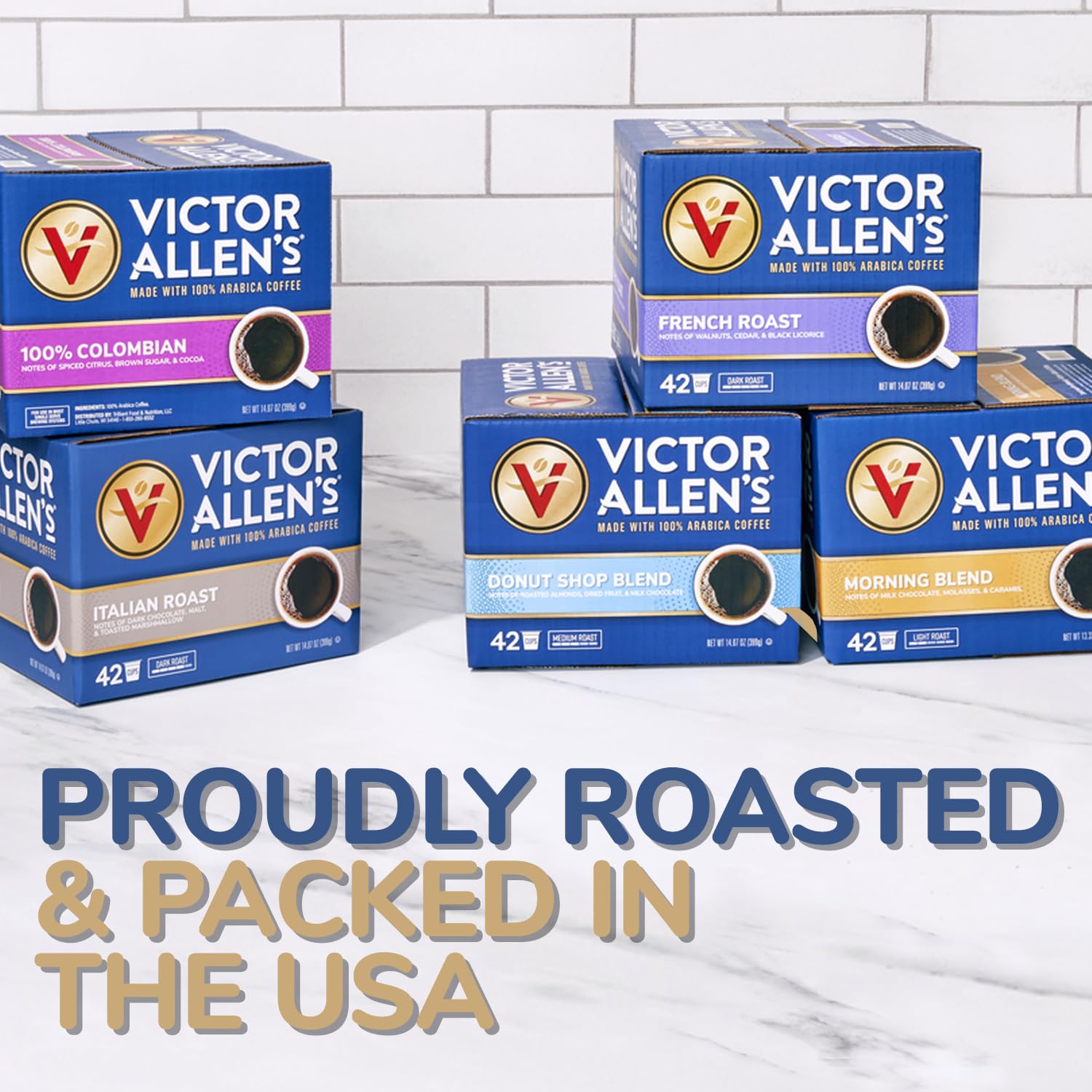 Victor Allen's Coffee White Chocolate Caramel Flavored Cappuccino, 42 Count, Single Serve Cups for Keurig K-Cup Brewers