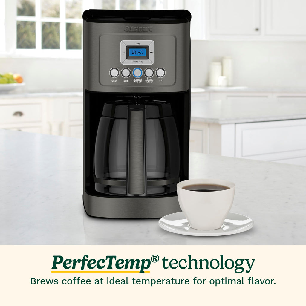 Cuisinart 14-Cup Coffee Maker, Programmable PerfecTemp Glass Carafe Coffee Machine with 1-4 Cup Setting, Brew Strength Control and Pause, Stainless Steel, DCC-3200NAS