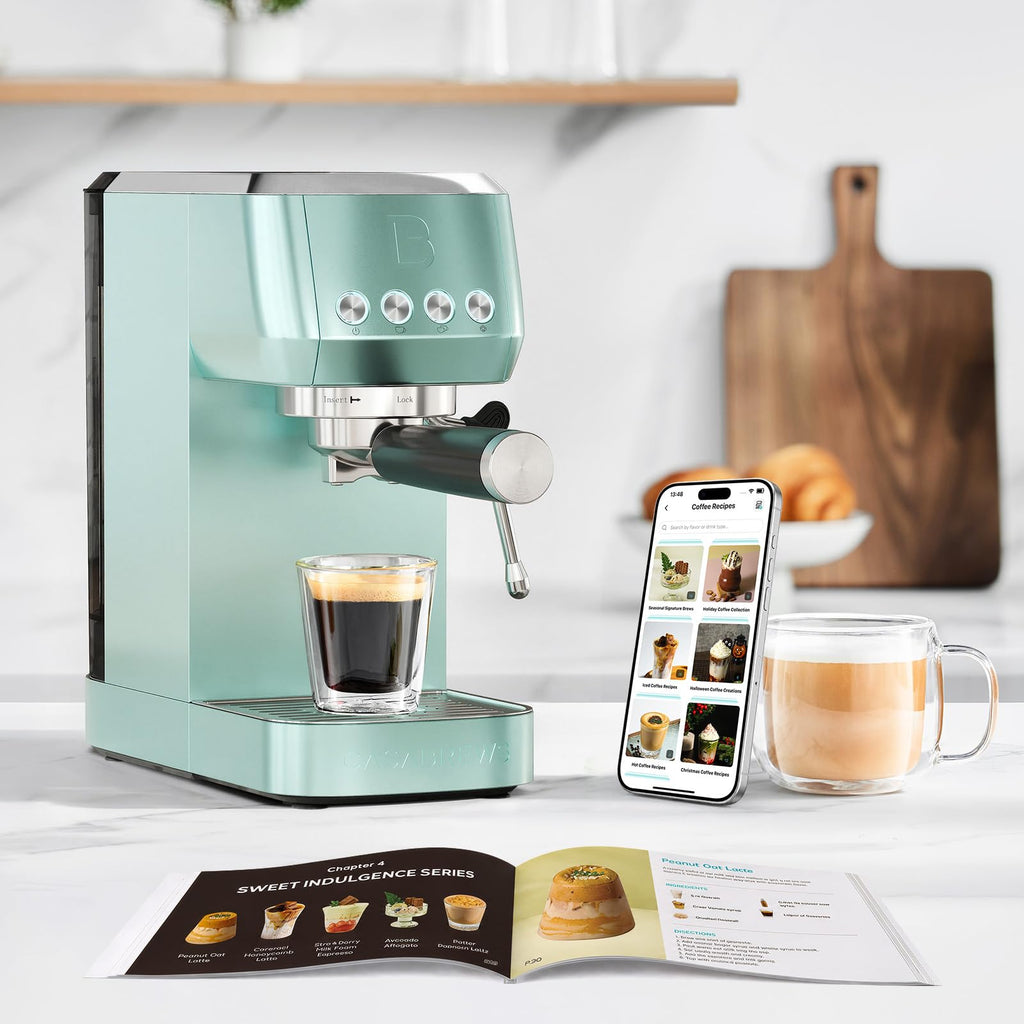CASABREWS 3700 Essential Espresso Machine 20 Bar, Stainless Steel Cappuccino & Latte Coffee Maker with Steam Frother for Home, 43.9oz Water Tank, Silver