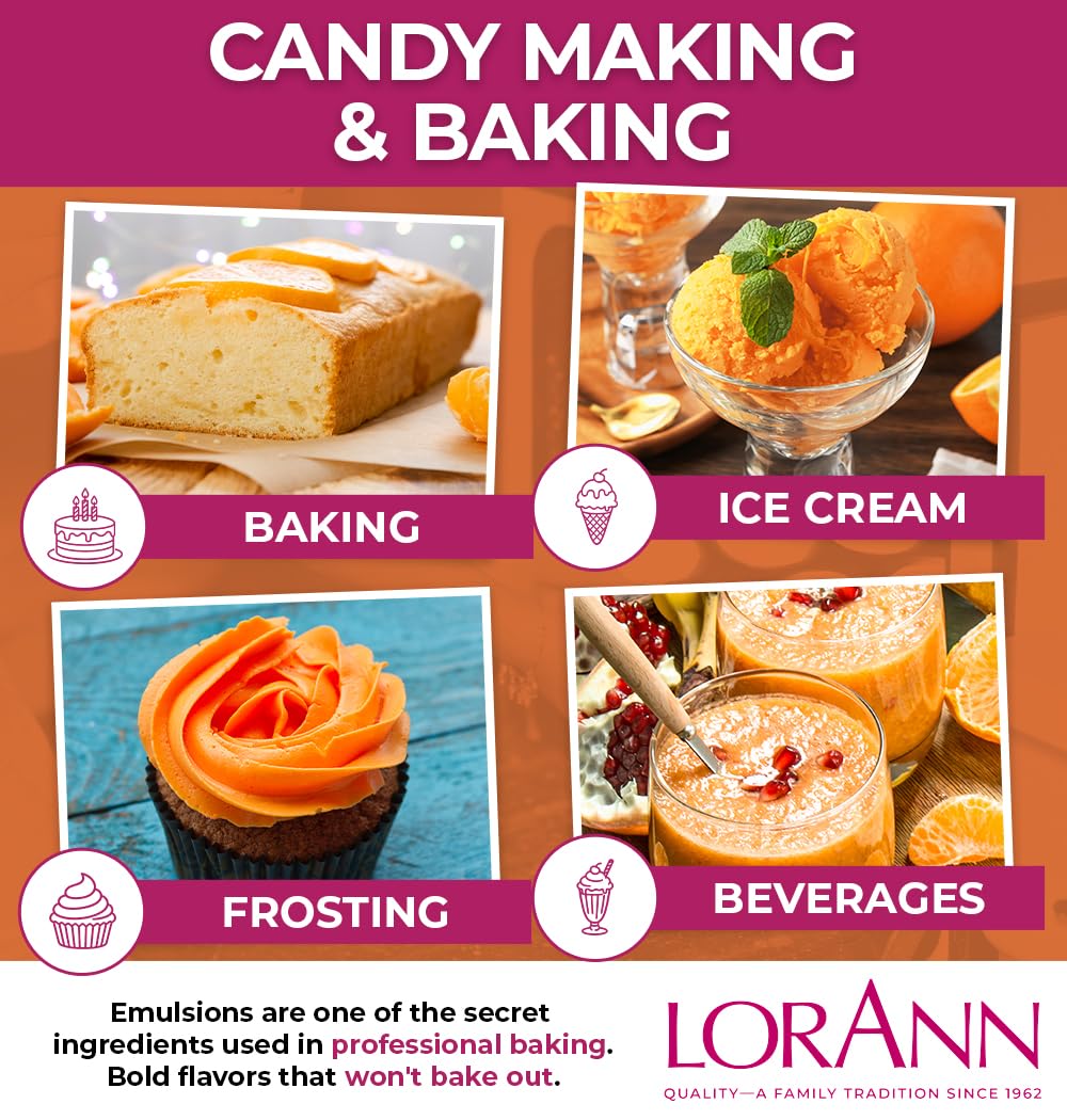 LorAnn Oils Coffee Bakery Emulsion: True Essence, Ideal for Boosting Fruit Tones in Cakes, Cookies & Desserts, Gluten-Free, Keto-Friendly, Extract Substitute Essential for Your Kitchen, 4 Oz
