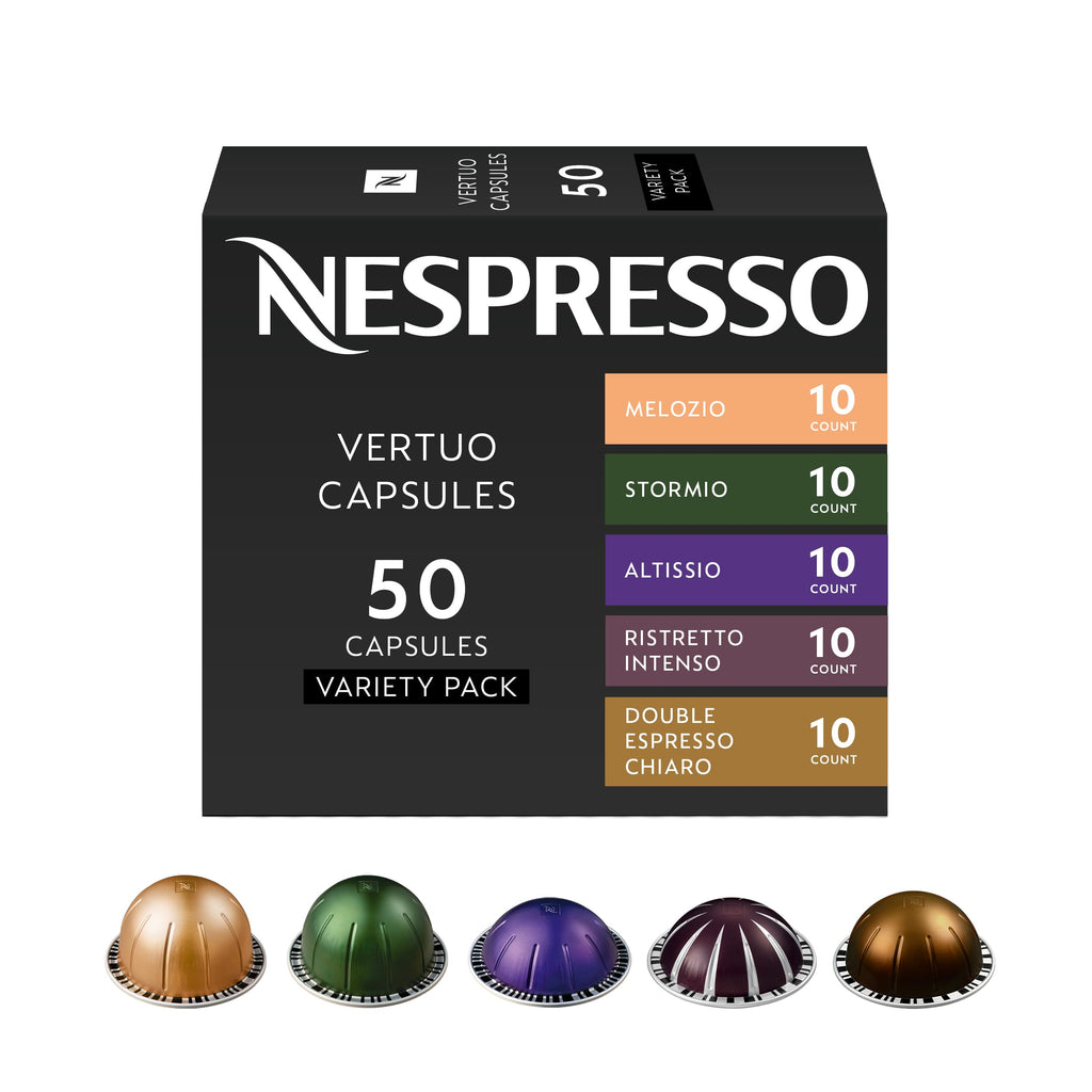 Nespresso Capsules Vertuo, Melozio, Medium Roast Coffee, 30-Count Coffee Pods, Brews 7.8oz.