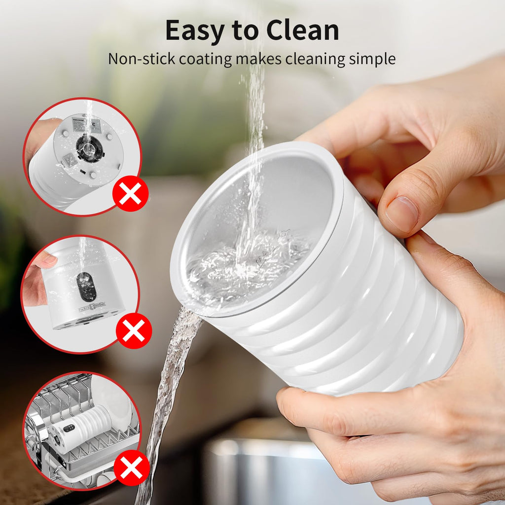 Electric Milk Frother, Paris Rhône 4-in-1 Milk Steamer and Frother, Hot & Cold Foam Milk Warmer with Temperature Control, Auto Shut-Off Frothers for Coffee, Latte,Macchiato, Cappuccino