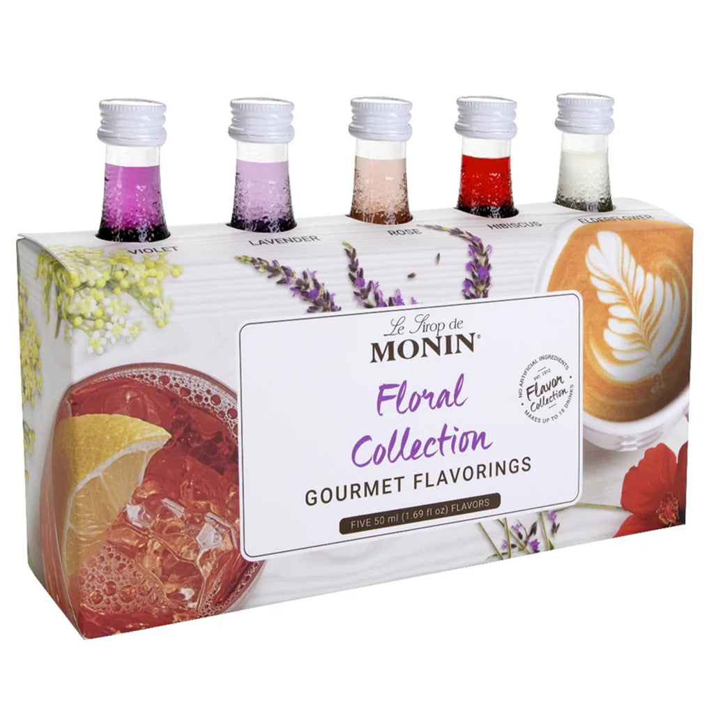 Monin - Gourmet Flavorings Coffee Collection (Caramel, Amaretto, Hazelnut, Irish Cream, Vanilla) | Clean Label, No Artificial Flavors, No Artificial Preservatives (5-pack, 50 ml each)