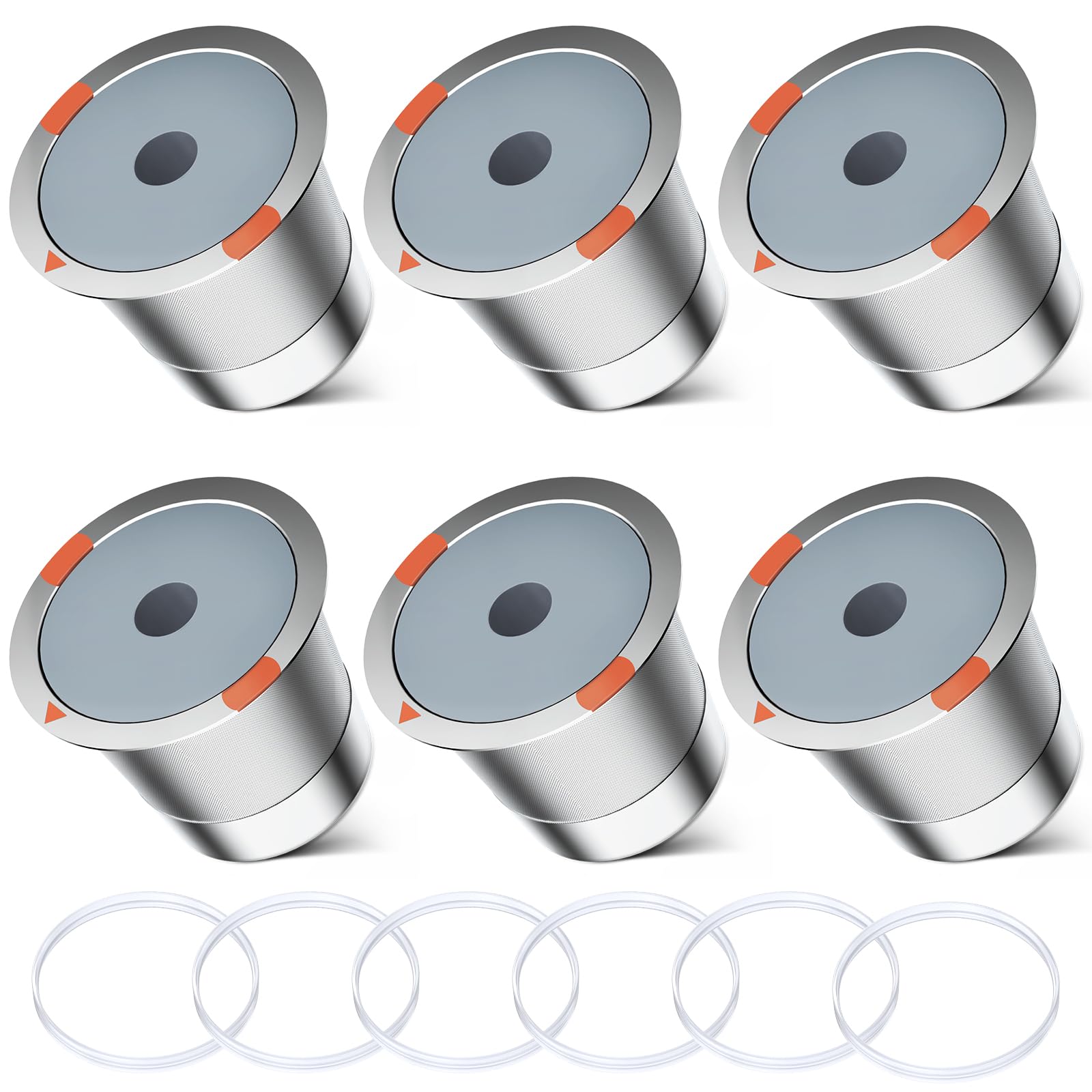 Noalto Reusable K Cups and Coffee Pods,Universal stainless steel k Cups for Keurig 2.0 and 1.0 Coffee Makers machine(2pack)