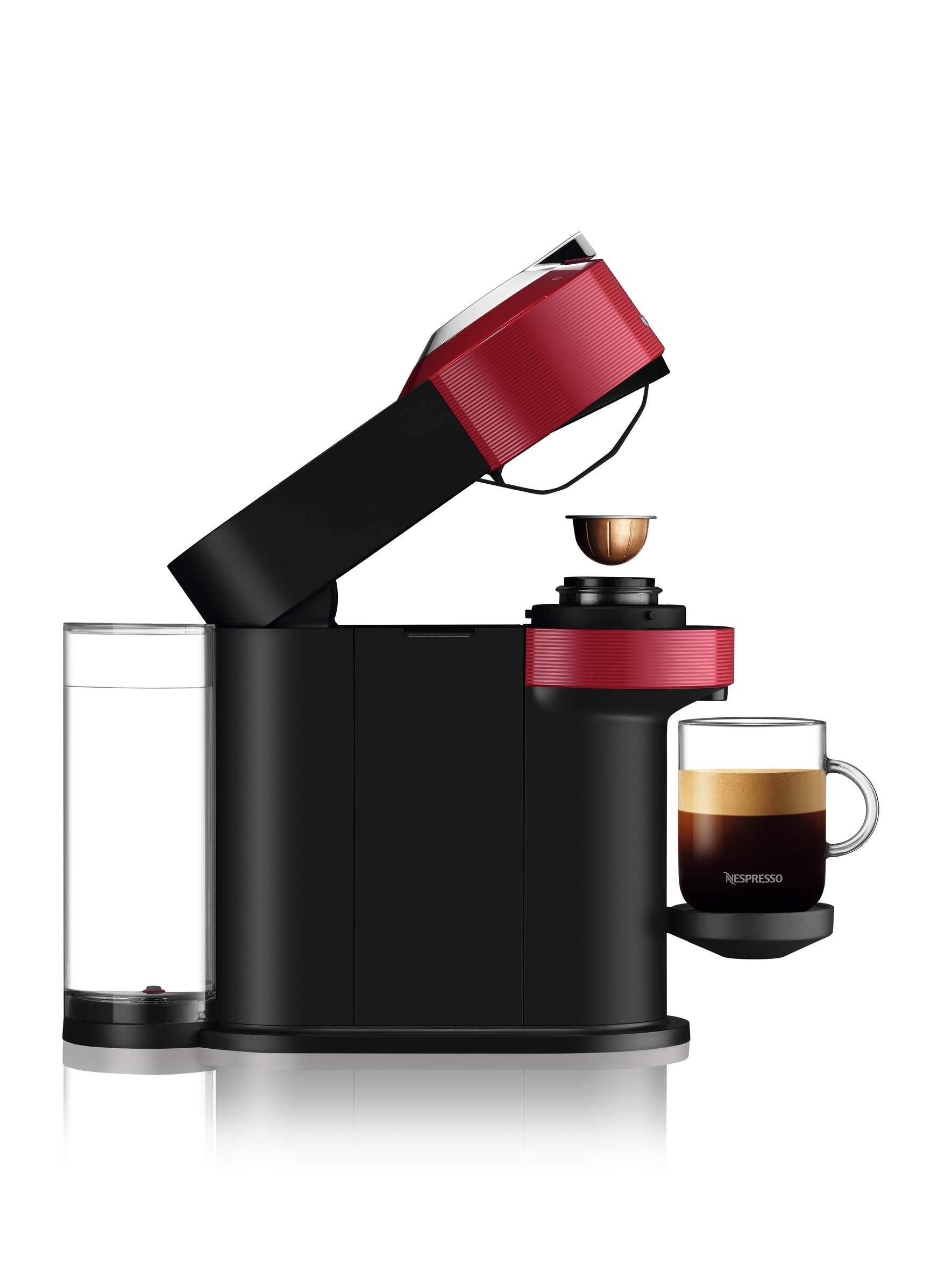 Nespresso Vertuo Next Coffee and Espresso Maker by Breville, with Aeroccino Milk Frother, Light Grey