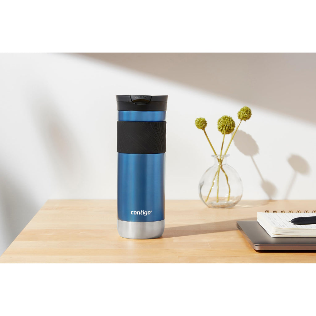 Contigo Byron Vacuum-Insulated Stainless Steel Travel Mug with Leak-Proof Lid Reusable Coffee Mug or Water Bottle BPA-Free 16oz Licorice Keeps Beverages Hot for 6 Hours or Cold for 12 Hours