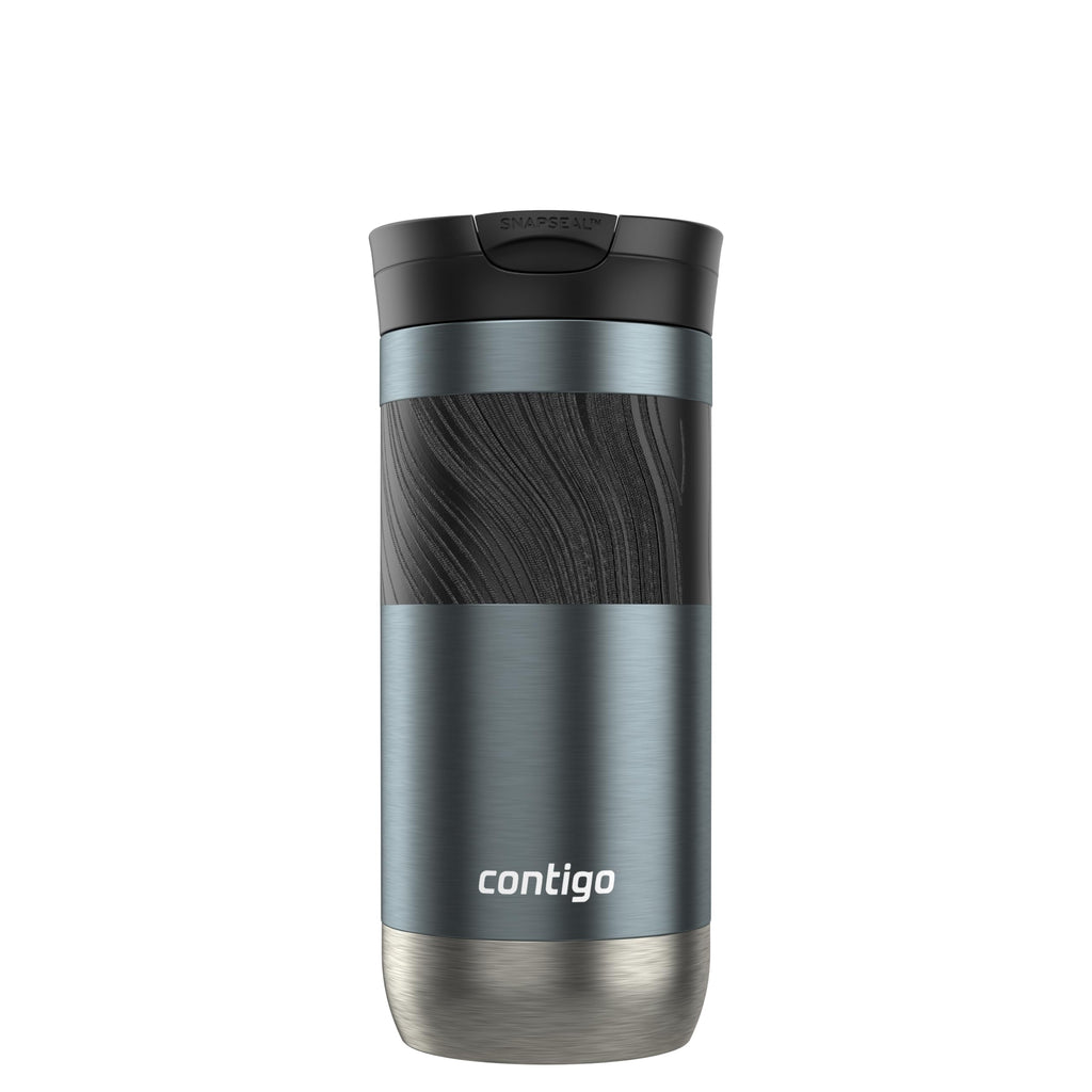 Contigo Byron Vacuum-Insulated Stainless Steel Travel Mug with Leak-Proof Lid Reusable Coffee Mug or Water Bottle BPA-Free 16oz Licorice Keeps Beverages Hot for 6 Hours or Cold for 12 Hours