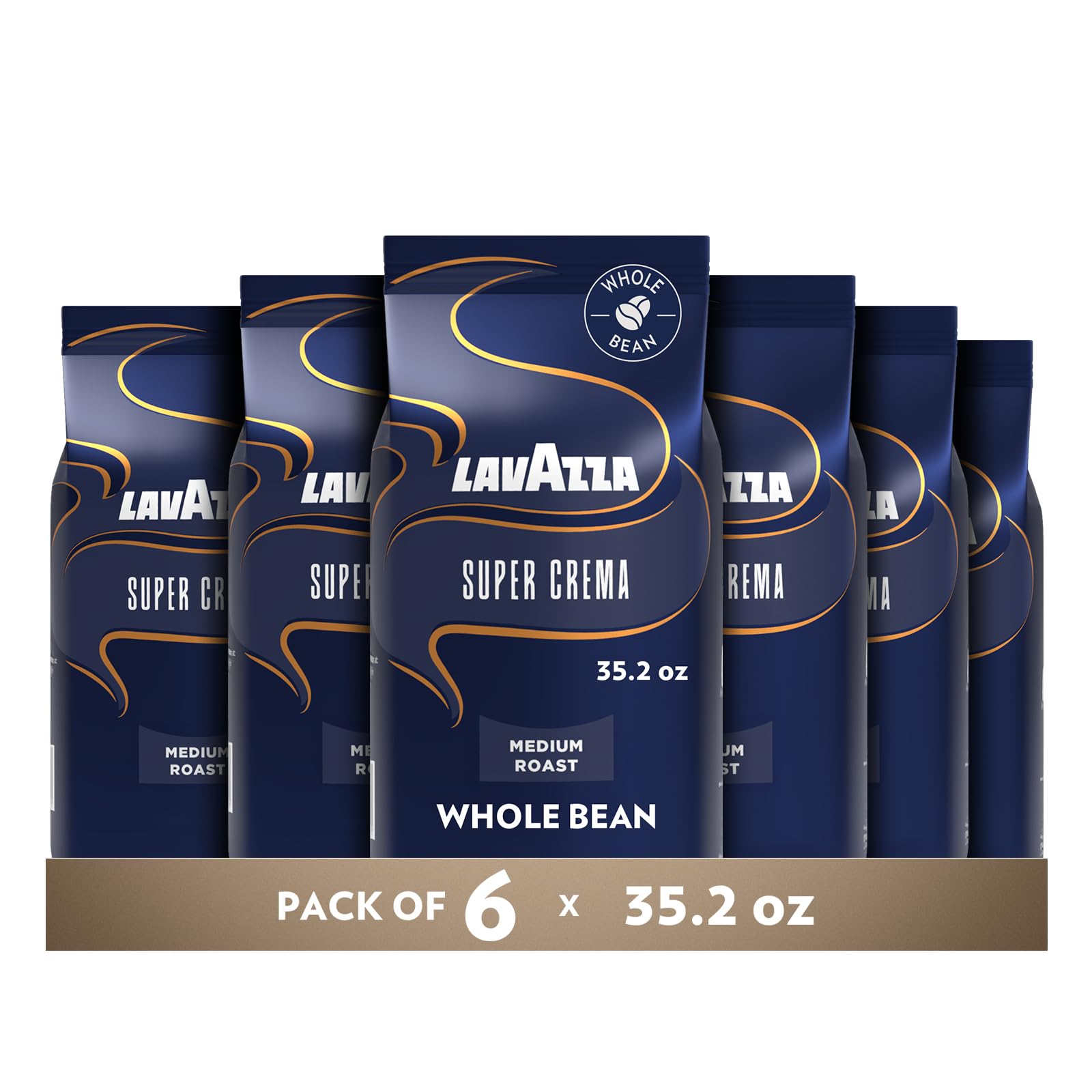 Lavazza Espresso Whole Bean Coffee, Medium Roast, 100% Arabica, 2.2 lb Bag (Pack of 1)