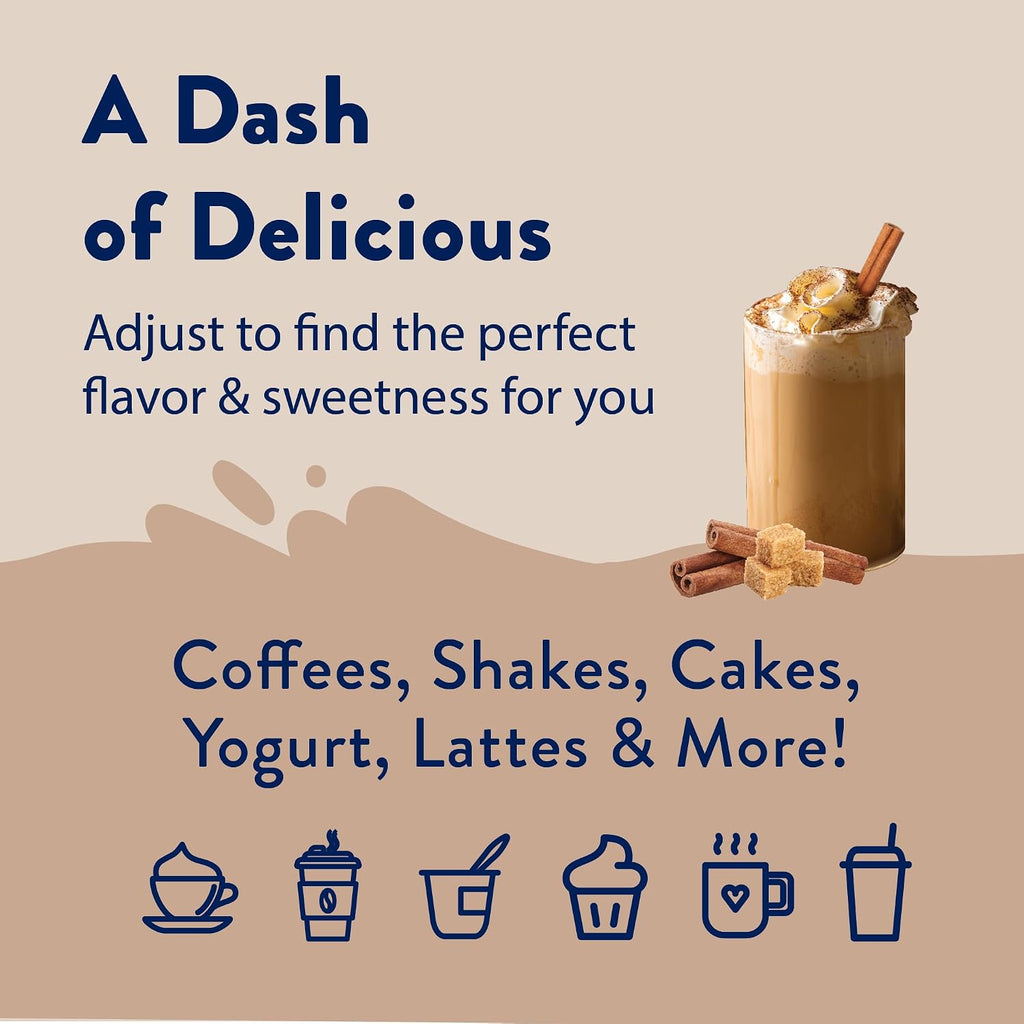 Jordan's Skinny Mixes Syrups Sugar Free Coffee Syrup, Brown Sugar Cinnamon Flavor Drink Mix, Zero Calorie Flavoring for Latte, Protein Shake, Food and More, Gluten Free, Keto Friendly, 25.4 Fl Oz, 1 Pack