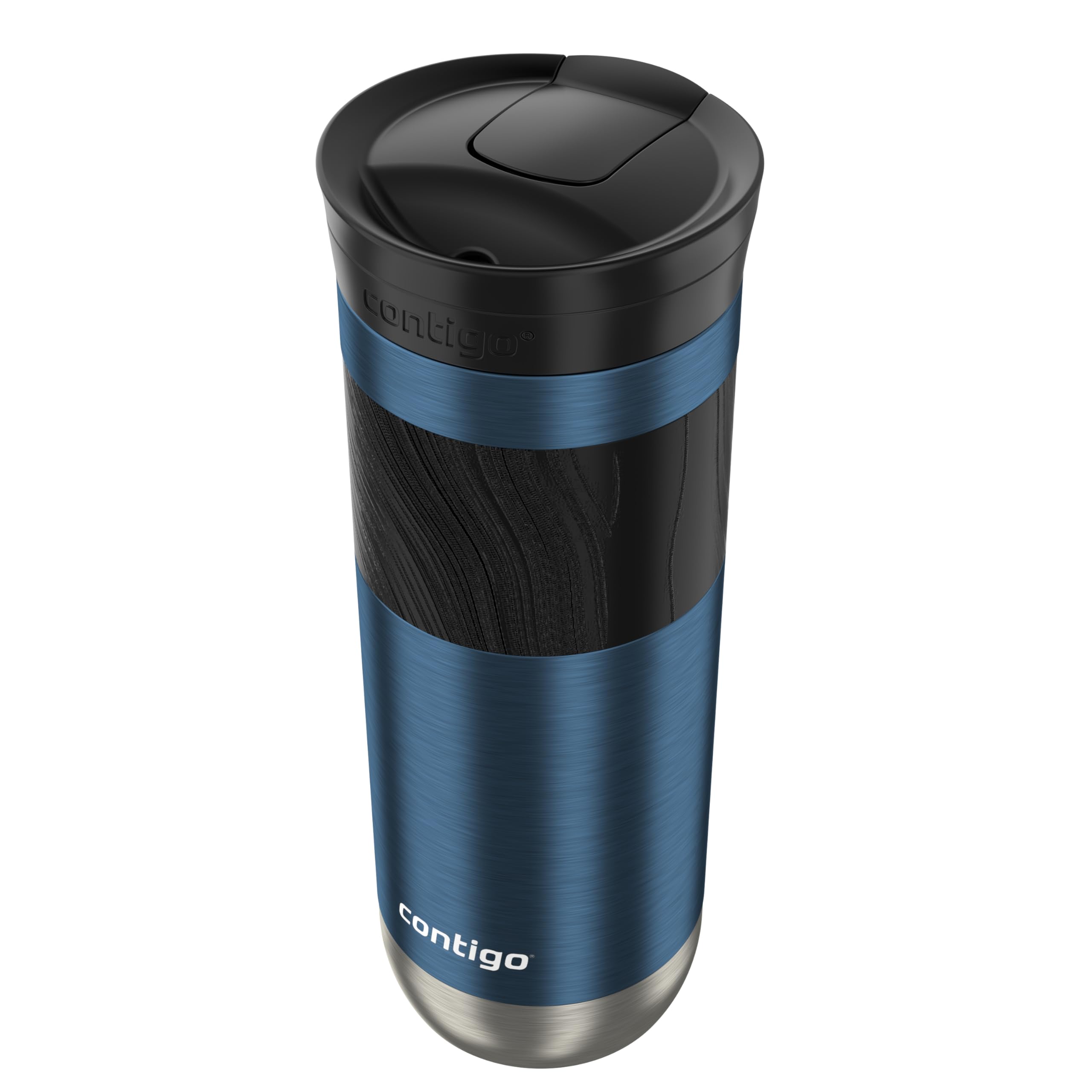 Contigo Byron Vacuum-Insulated Stainless Steel Travel Mug with Leak-Proof Lid Reusable Coffee Mug or Water Bottle BPA-Free 16oz Licorice Keeps Beverages Hot for 6 Hours or Cold for 12 Hours
