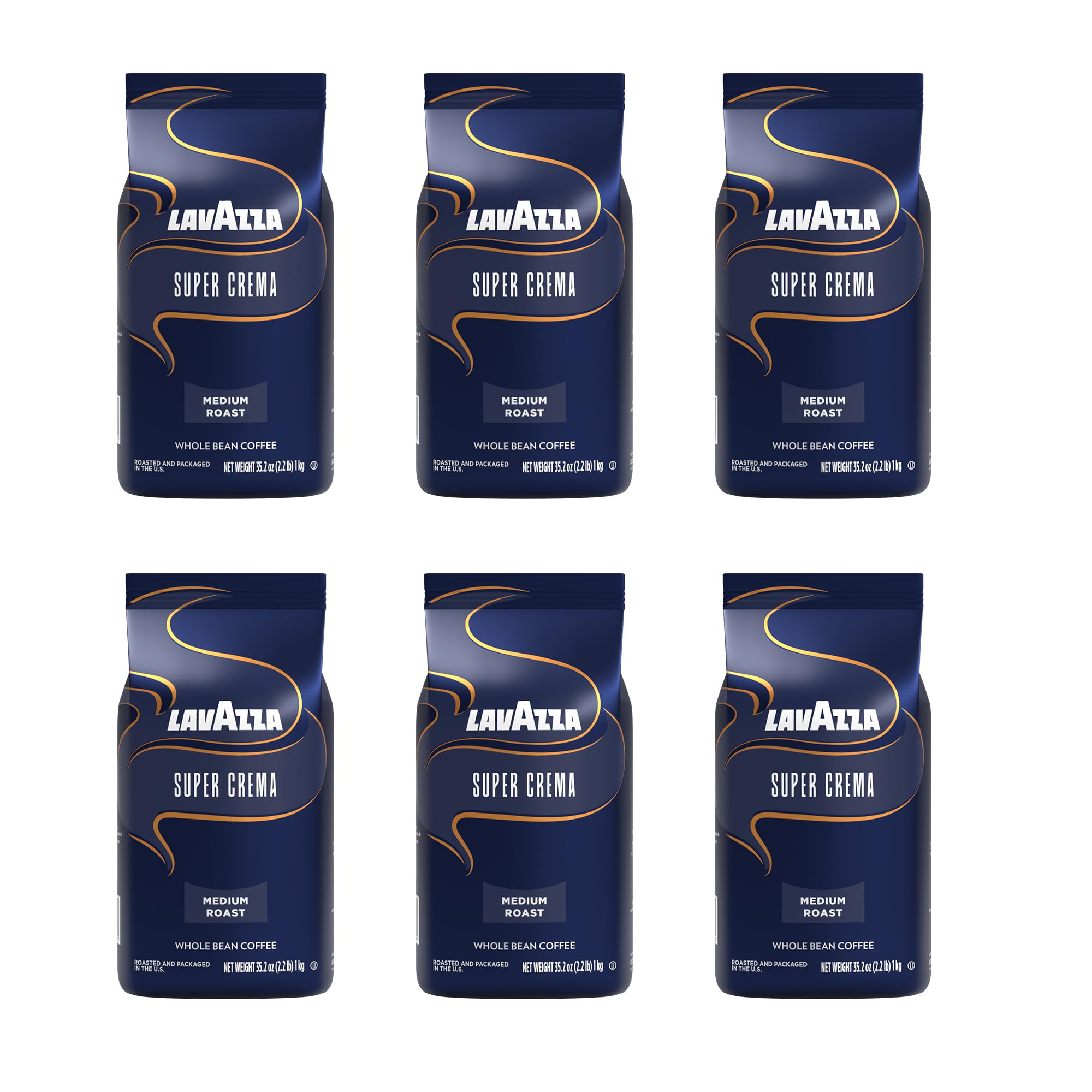 Lavazza Espresso Whole Bean Coffee, Medium Roast, 100% Arabica, 2.2 lb Bag (Pack of 1)