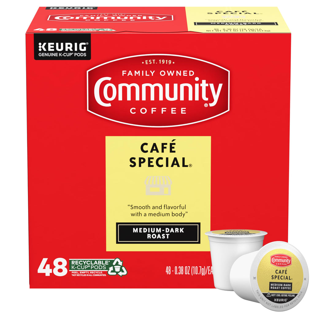 Community Coffee Café Special Medium-Dark Roast Single Serve Keurig K-Cup Pods 32 ct Box