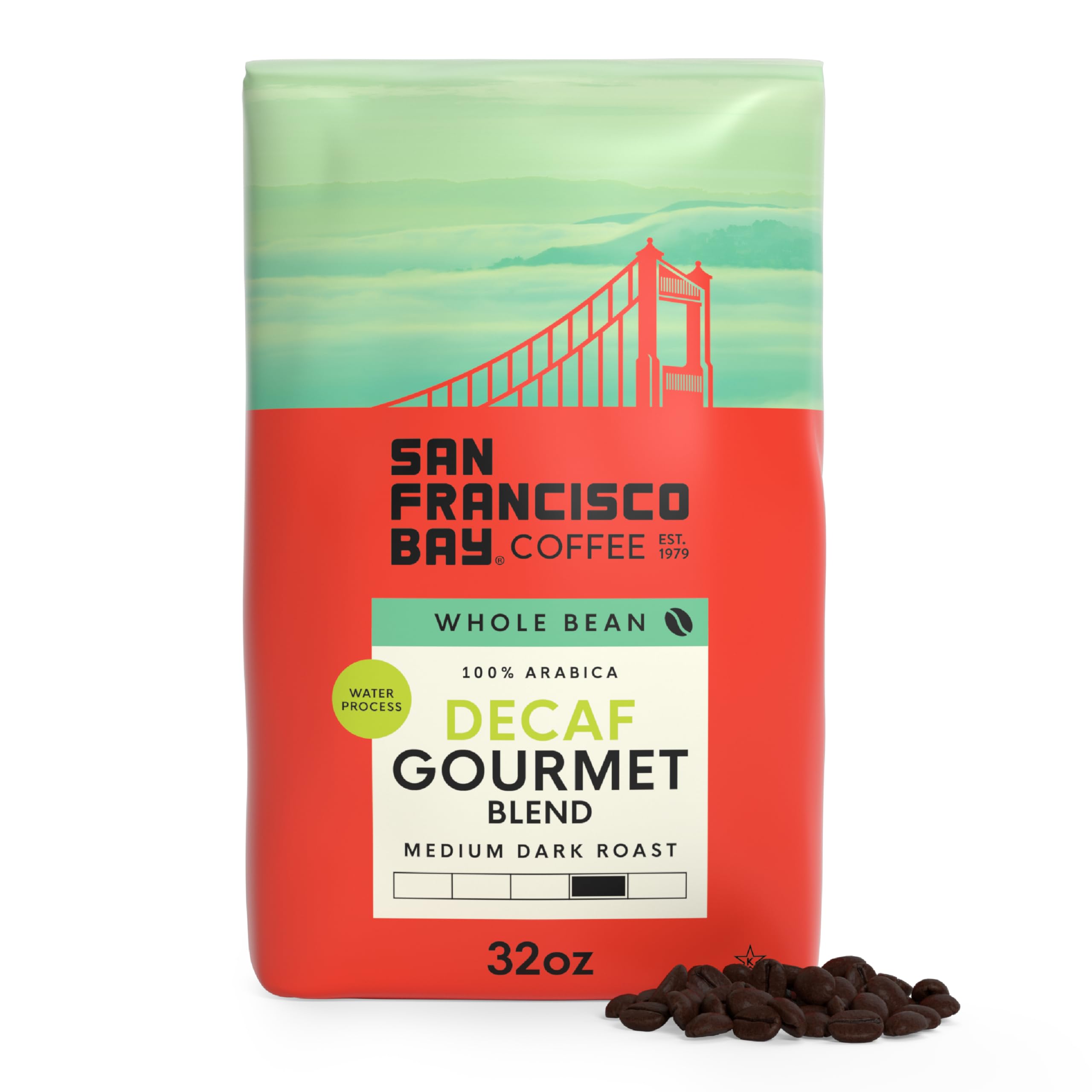 San Francisco Bay Coffee - Medium-Dark Roast Whole Bean Coffee - Fog Chaser (2 lb bag)