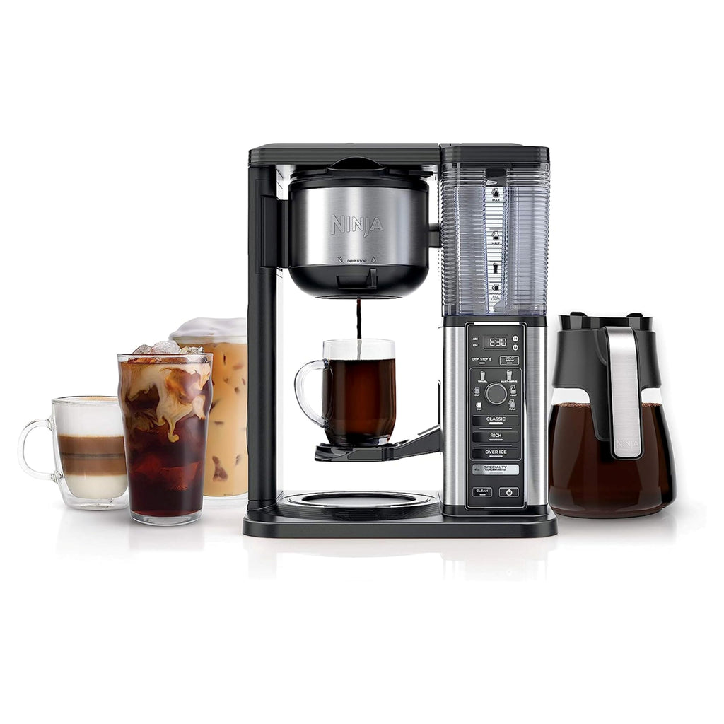 Ninja Specialty Coffee Maker | Includes 10-Cup Carafe, Fold-Away Frother, Permanent Filter & Removable, Dishwasher Safe Reservoir | 6 Brew Styles, 8 Cup to Travel Mug to Pot Sizes | Black | CM401