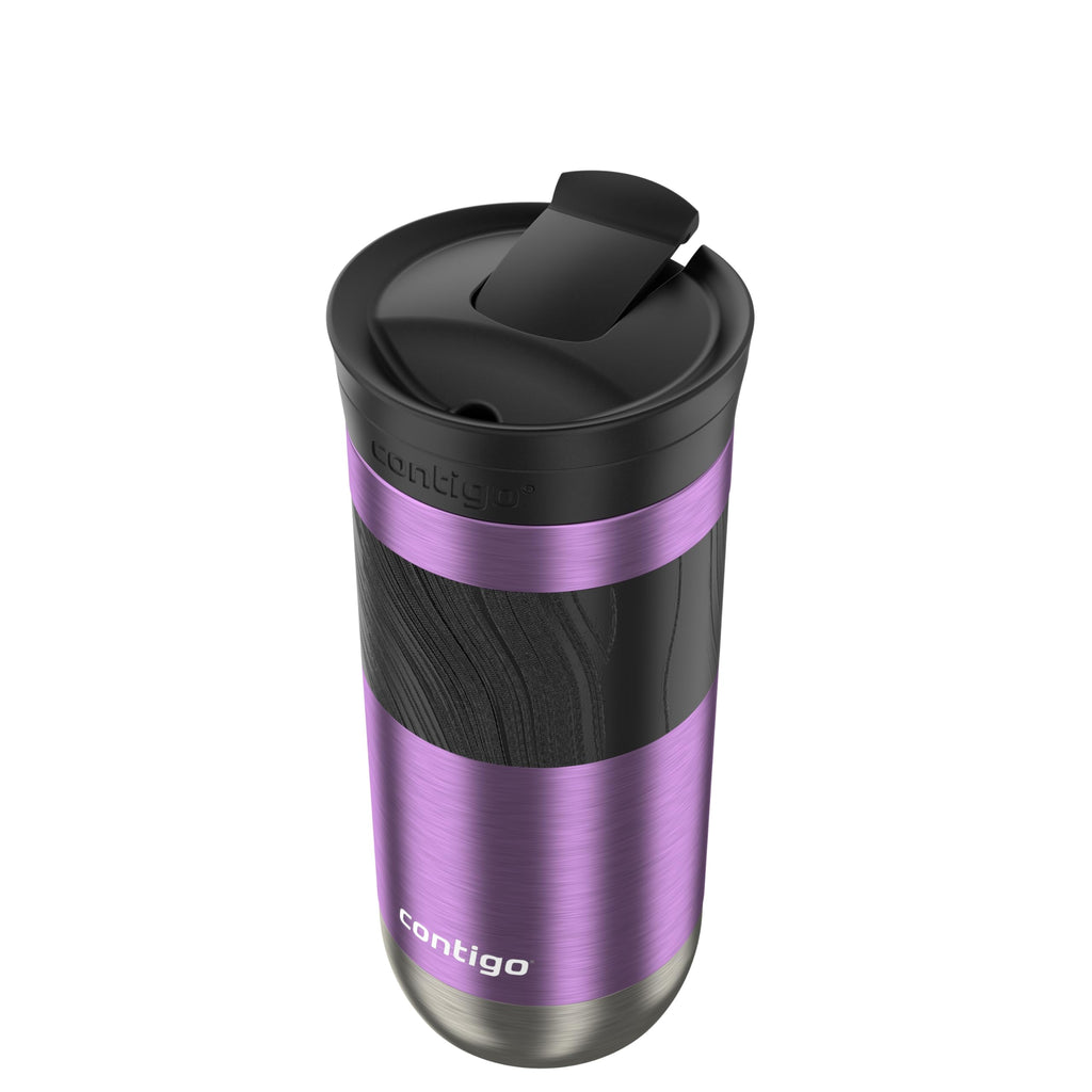 Contigo Byron Vacuum-Insulated Stainless Steel Travel Mug with Leak-Proof Lid Reusable Coffee Mug or Water Bottle BPA-Free 16oz Licorice Keeps Beverages Hot for 6 Hours or Cold for 12 Hours