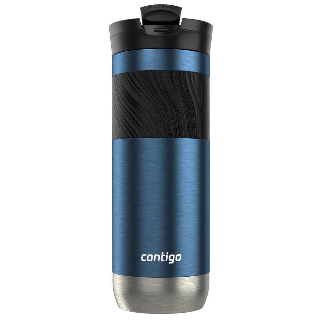 Contigo Byron Vacuum-Insulated Stainless Steel Travel Mug with Leak-Proof Lid Reusable Coffee Mug or Water Bottle BPA-Free 16oz Licorice Keeps Beverages Hot for 6 Hours or Cold for 12 Hours