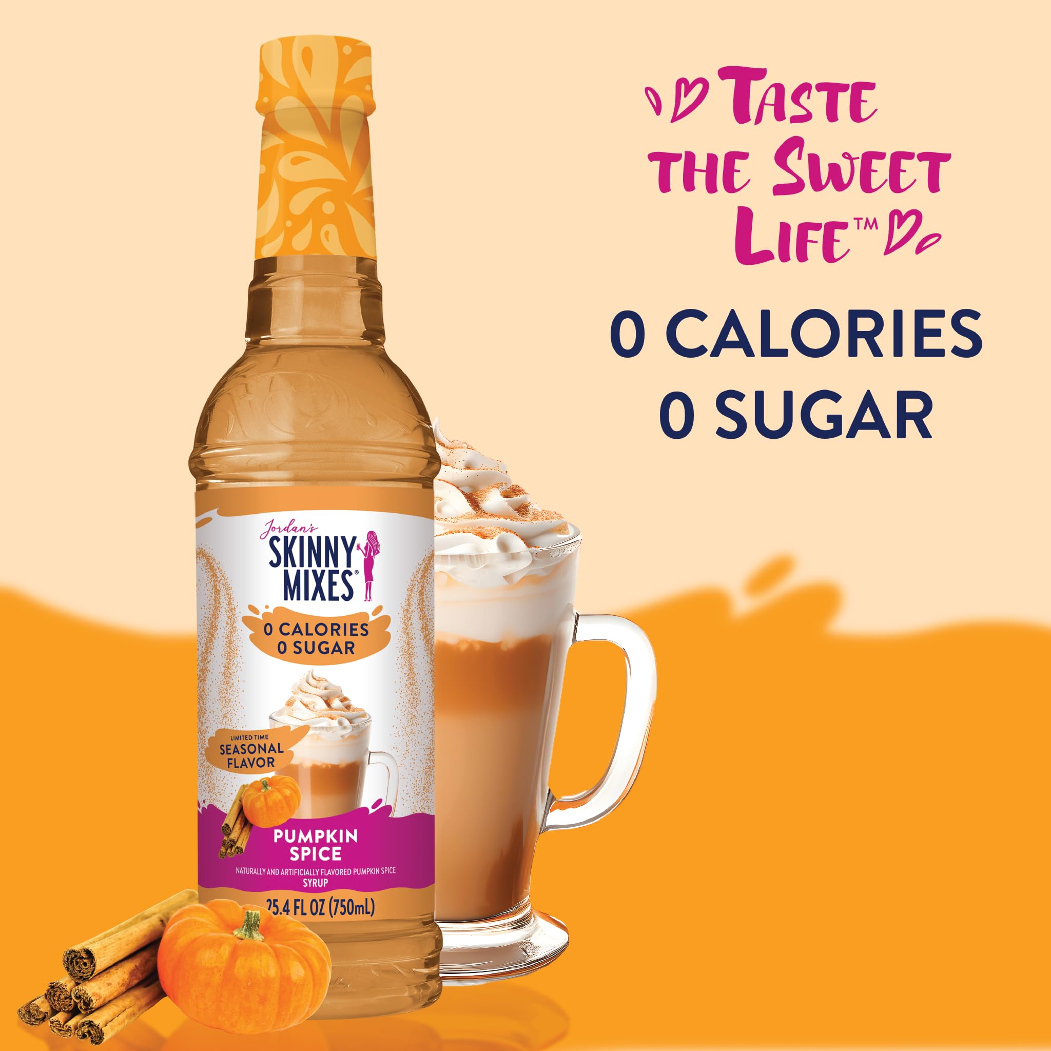 Jordan's Skinny Mixes Sugar Free Coffee Syrup, Holiday Fall Syrup Trio Coffee Flavoring Syrup, Zero Calorie Drink Mix for Lattes, Baking, Protein Shake, Dairy & Gluten Free, Kosher,12.7 Fl Oz, 3 Pack