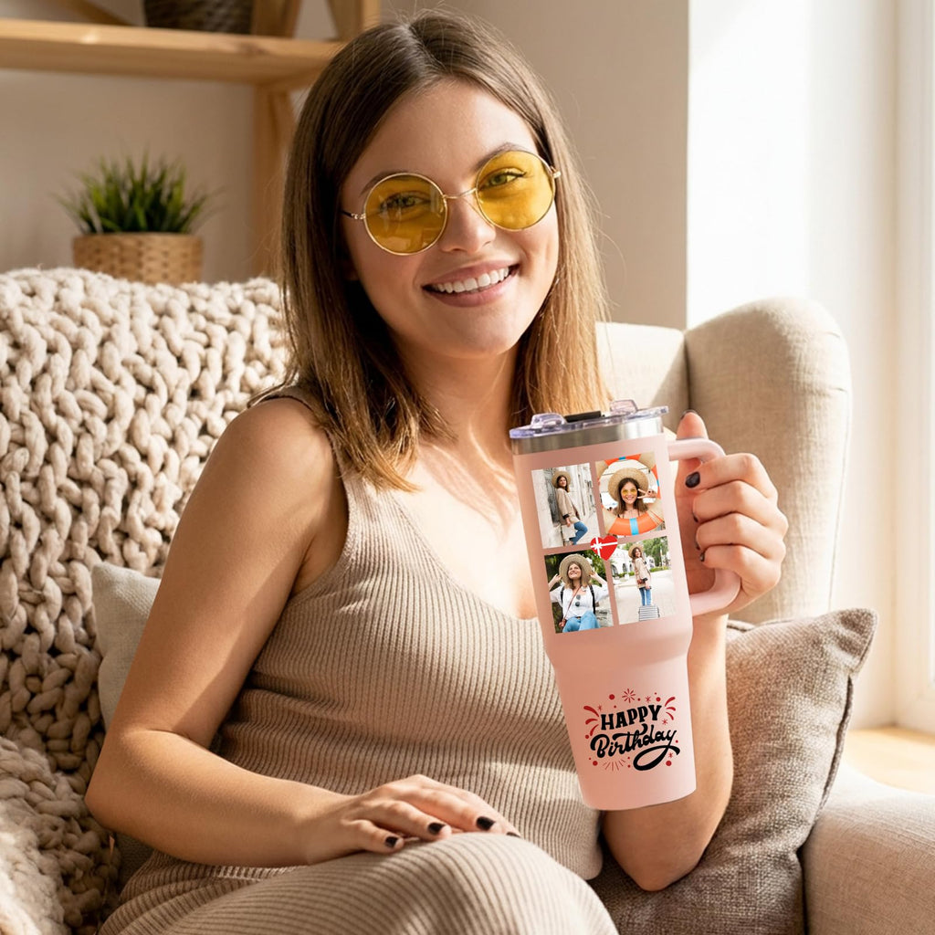 Personalized Tumbler Custom Coffee Tumbler Laser Engrave with Name 20 Oz Stainless Steel Travel Tumbler Cup Mug Personalized Gifts for Birthday Christmas Anniversary for Men Women Kids