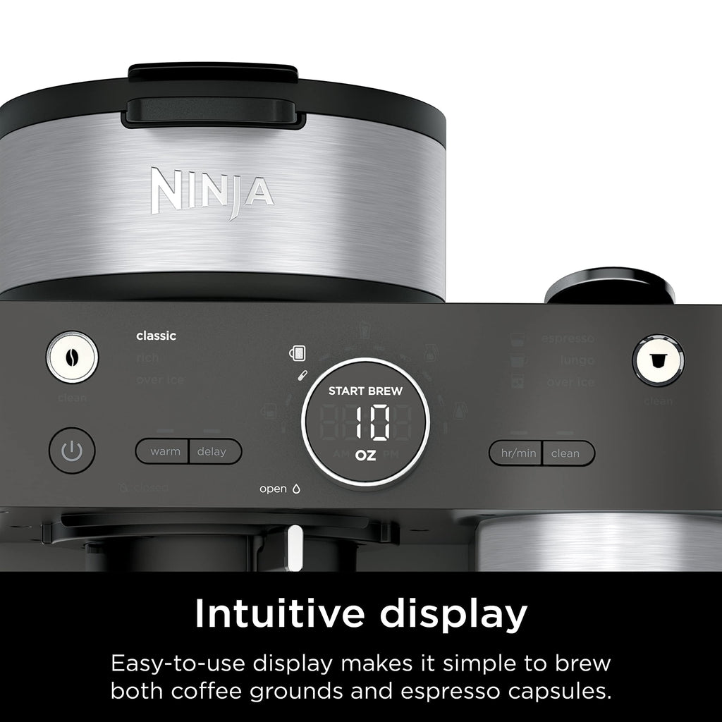 Ninja 12-Cup Programmable Coffee Brewer, 2 Brew Styles, Adjustable Warm Plate, 60oz Water Reservoir, Delay Brew - Black/Stainless Steel