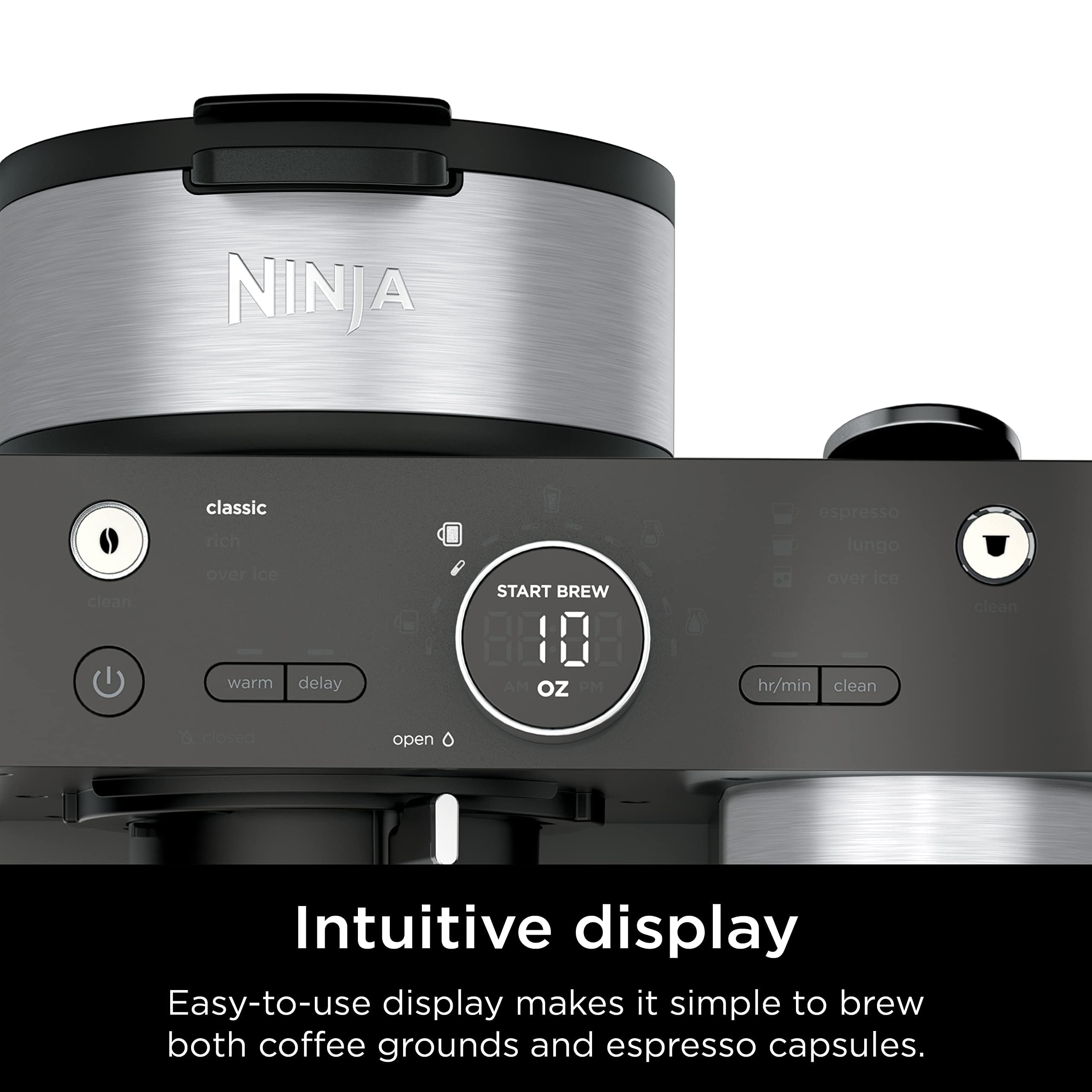 Ninja 12-Cup Programmable Coffee Brewer, 2 Brew Styles, Adjustable Warm Plate, 60oz Water Reservoir, Delay Brew - Black/Stainless Steel