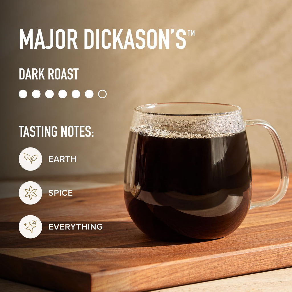 Peet's Coffee, Dark Roast Whole Bean Coffee, 100% Arabica Coffee - Major Dickason's Blend 18 Ounce Bag