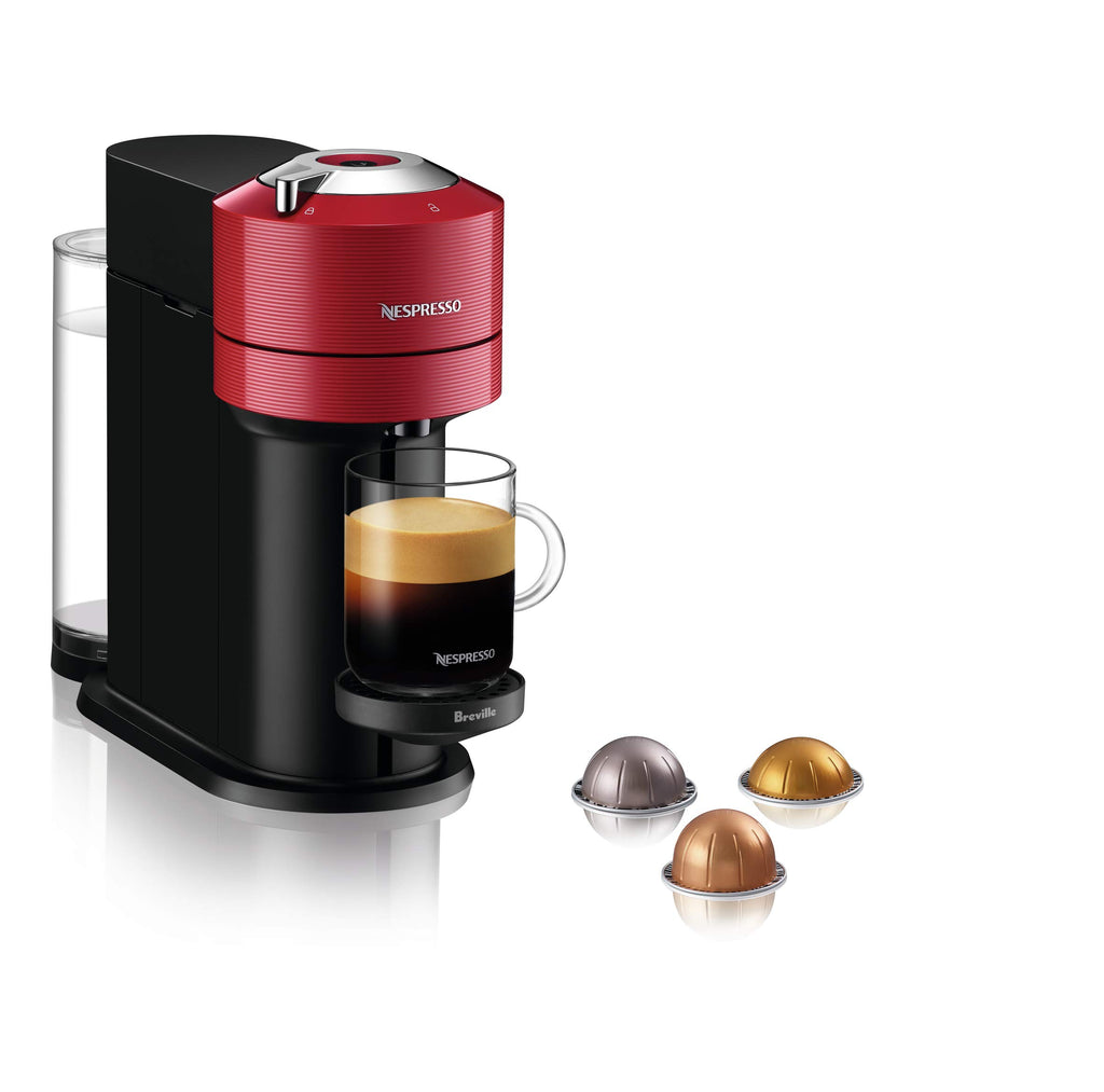 Nespresso Vertuo Next Coffee and Espresso Maker by Breville, with Aeroccino Milk Frother, Light Grey