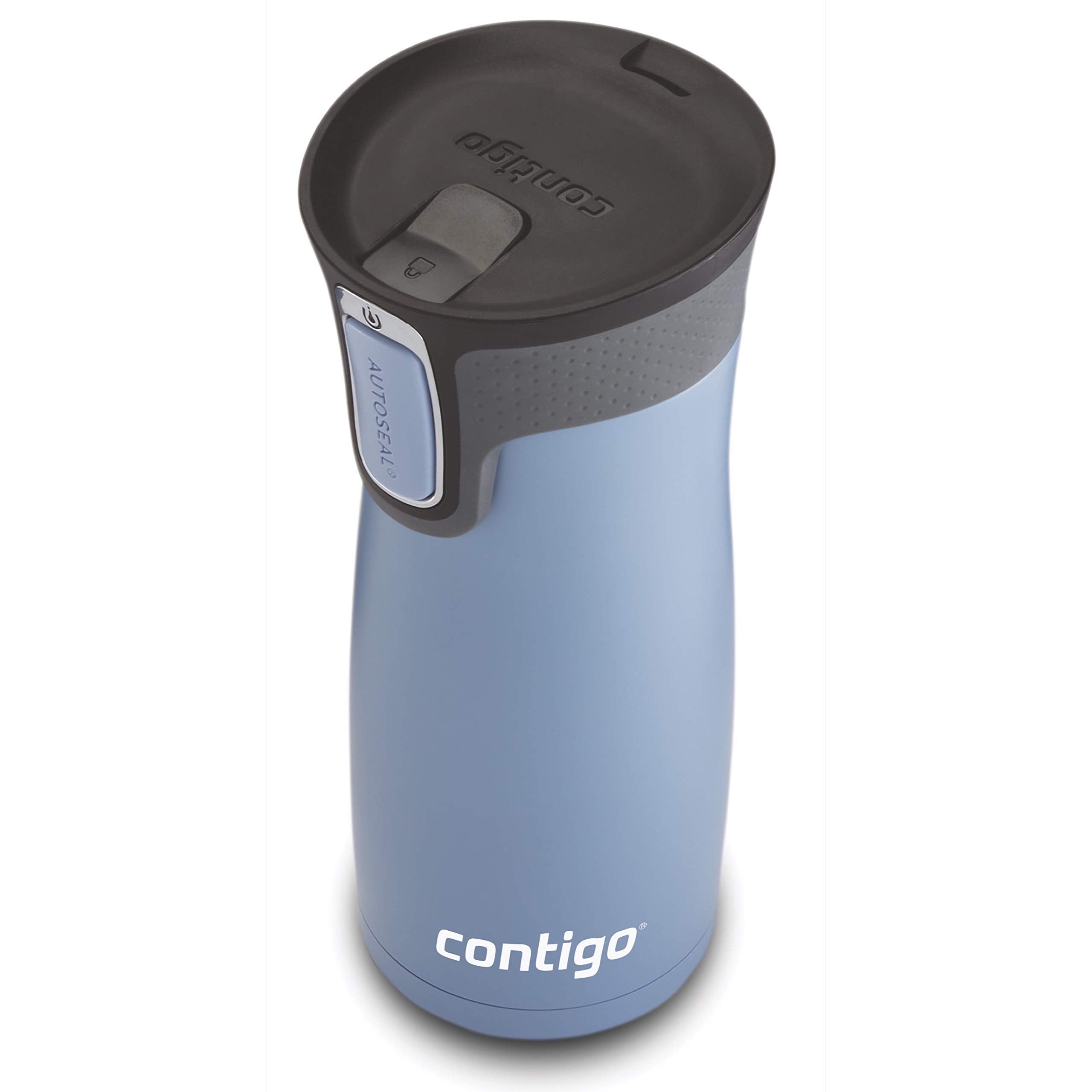 Contigo West Loop 2.0 Leak-Proof Spill-Proof Insulated Stainless Steel Travel Mug, 16oz., 2 Pack, Agave Metallic & Sake Metallic