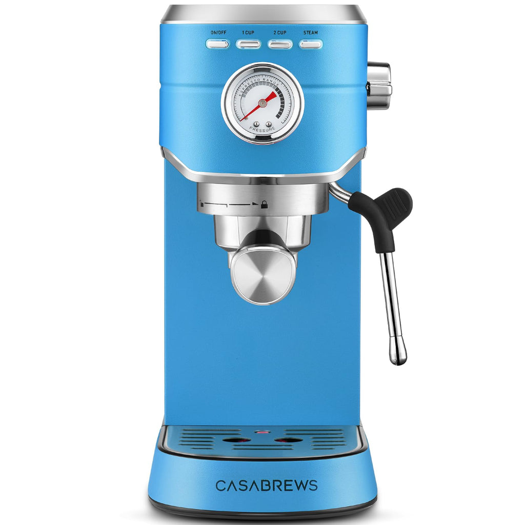 CASABREWS CM5418 Espresso Machine 20 Bar, Compact Espresso Maker with Steam Milk Frother, Stainless Steel Coffee Machine with 34oz Removable Water Tank for Cappuccino, Gift for Women or Men, Silver