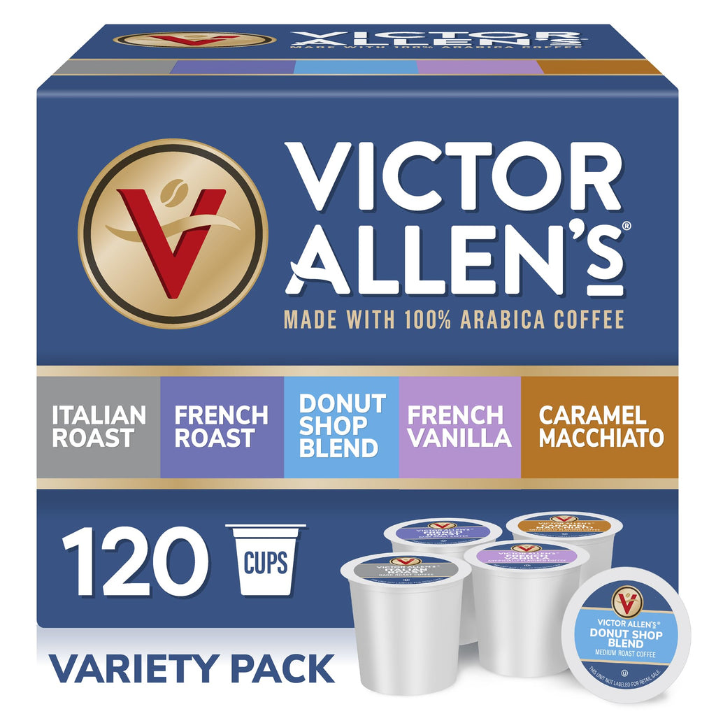 Victor Allen's Coffee Variety Pack (Morning Blend, 100% Colombian, Donut Shop Blend, French Roast), 42 Count, Single Serve Coffee Pods for Keurig K-Cup Brewers