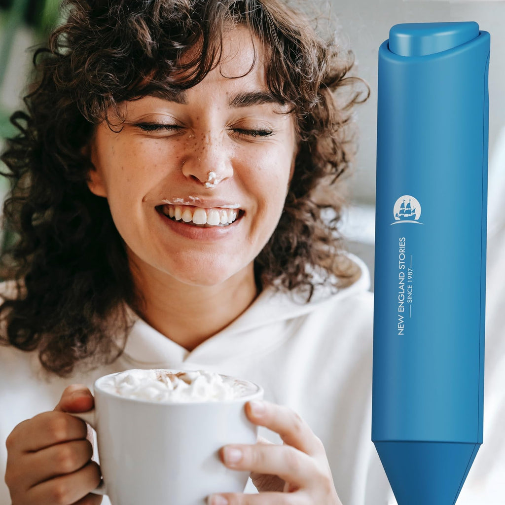 Powerful Milk Frother Handheld Foam Maker, Mini Whisk Drink Mixer for Coffee, Cappuccino, Latte, Matcha, Hot Chocolate, No Stand, Green