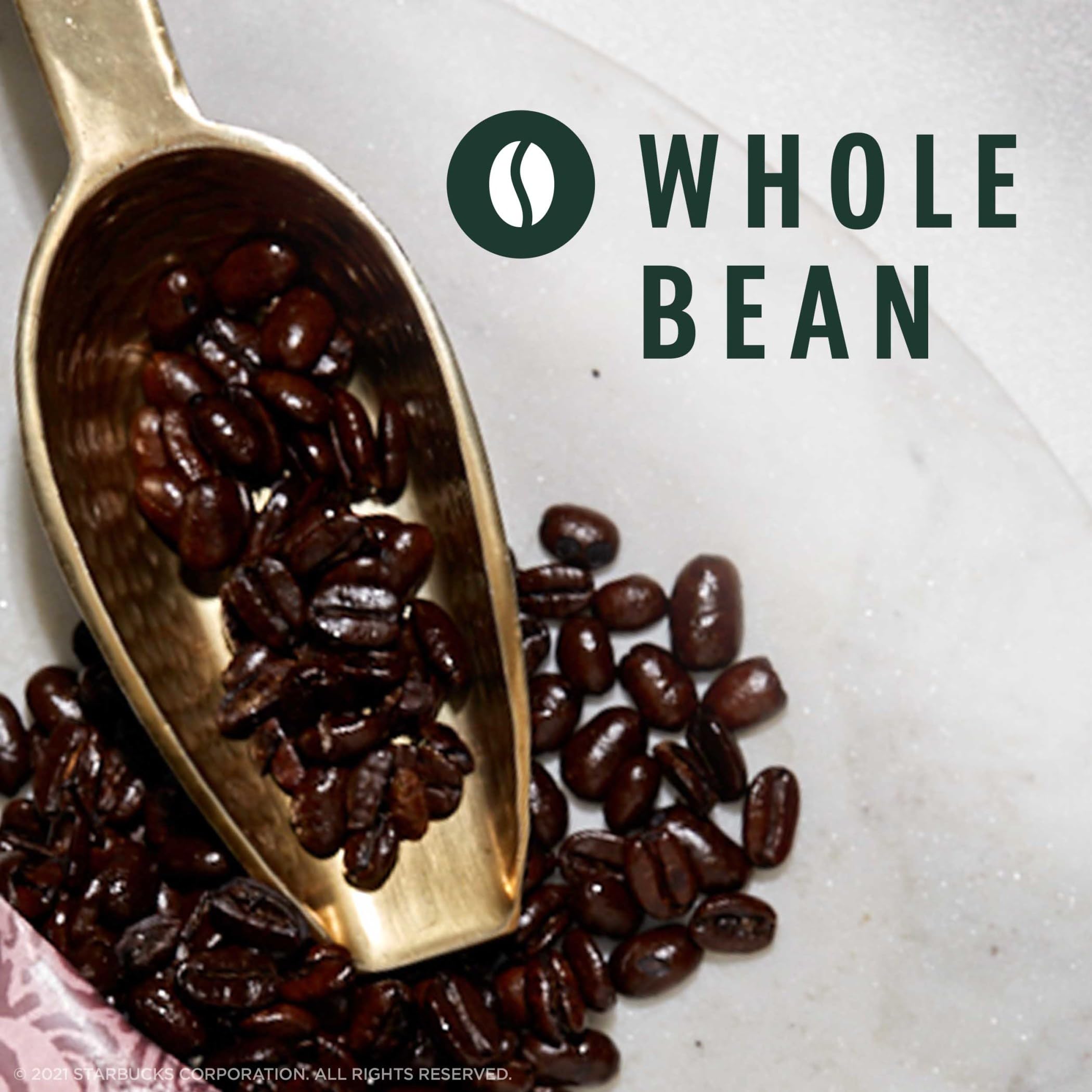 Starbucks Whole Coffee Beans, Medium Roast Hot or Iced Coffee, Pike Place Roast, 28 oz