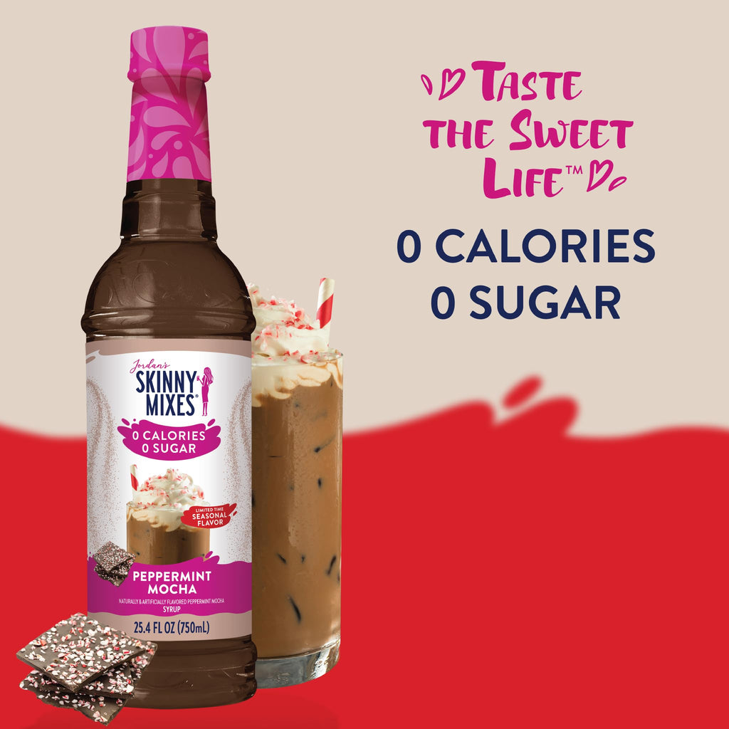 Jordan's Skinny Mixes Sugar Free Coffee Syrup, Holiday Fall Syrup Trio Coffee Flavoring Syrup, Zero Calorie Drink Mix for Lattes, Baking, Protein Shake, Dairy & Gluten Free, Kosher,12.7 Fl Oz, 3 Pack