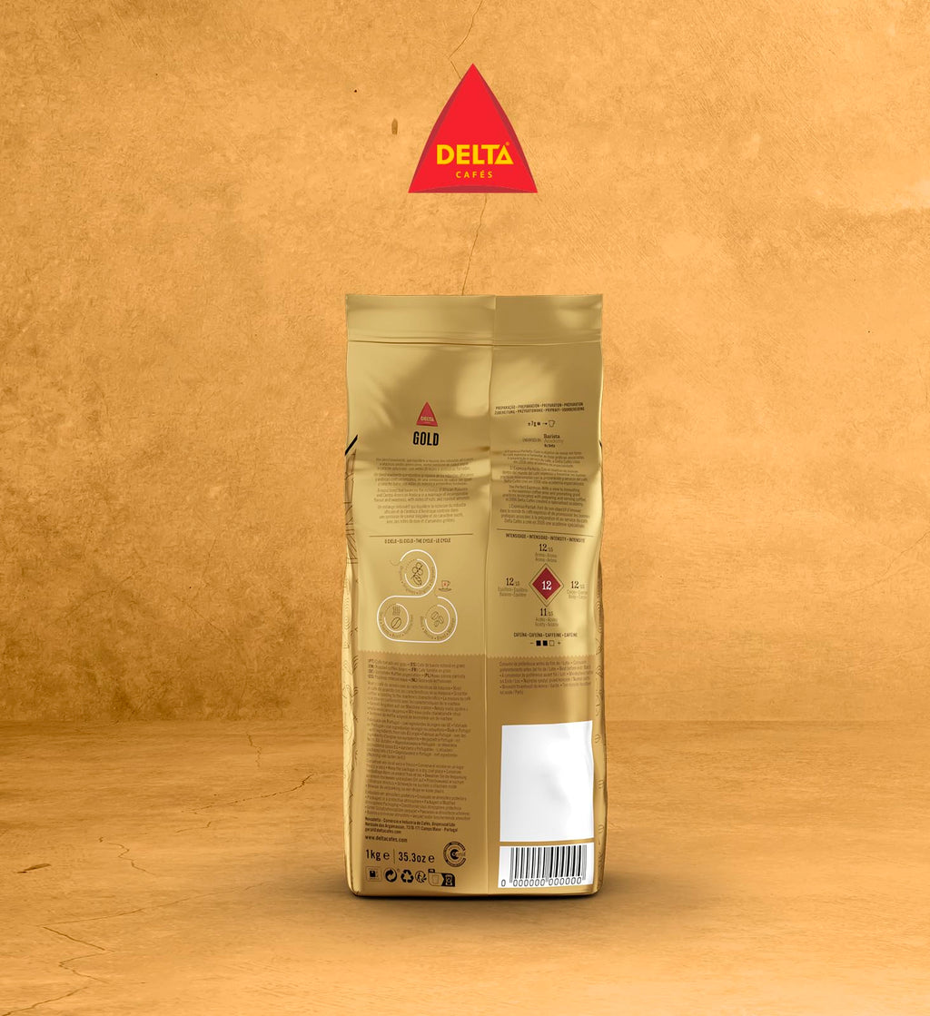 Delta Cafés Gold Whole Bean Coffee 35.2oz Medium Roast Coffee