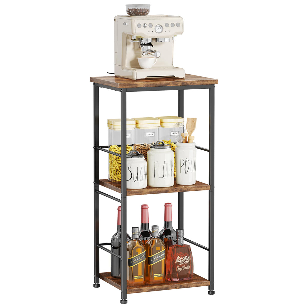 SWTYMIKI Coffee Bar Cabinet for Home - Farmhouse Coffee Stand Station Multi-Purpose Buffet Sideboard Cabinet with Drawers - Kitchen Bar Table for Living Room, Corner, Small Space, Espresso