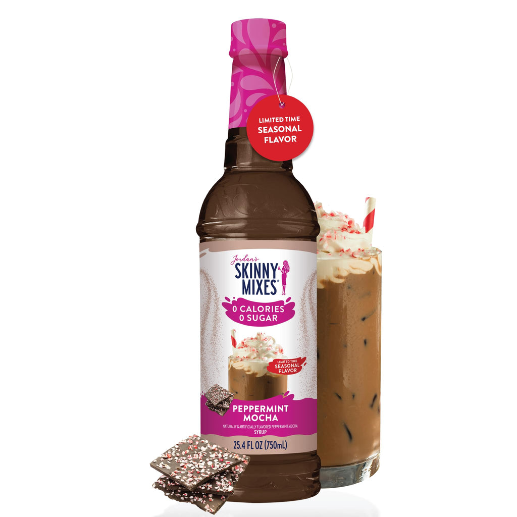 Jordan's Skinny Mixes Sugar Free Coffee Syrup, Holiday Fall Syrup Trio Coffee Flavoring Syrup, Zero Calorie Drink Mix for Lattes, Baking, Protein Shake, Dairy & Gluten Free, Kosher,12.7 Fl Oz, 3 Pack