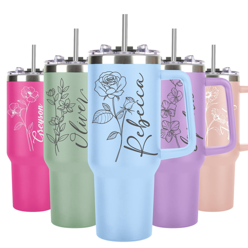 Personalized Tumbler Custom Coffee Tumbler Laser Engrave with Name 20 Oz Stainless Steel Travel Tumbler Cup Mug Personalized Gifts for Birthday Christmas Anniversary for Men Women Kids