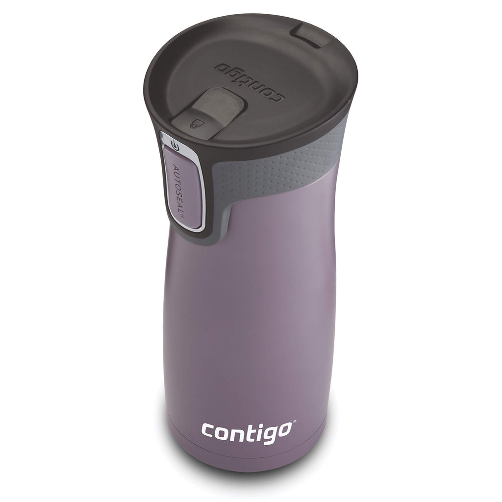 Contigo West Loop 2.0 Leak-Proof Spill-Proof Insulated Stainless Steel Travel Mug, 16oz., 2 Pack, Agave Metallic & Sake Metallic