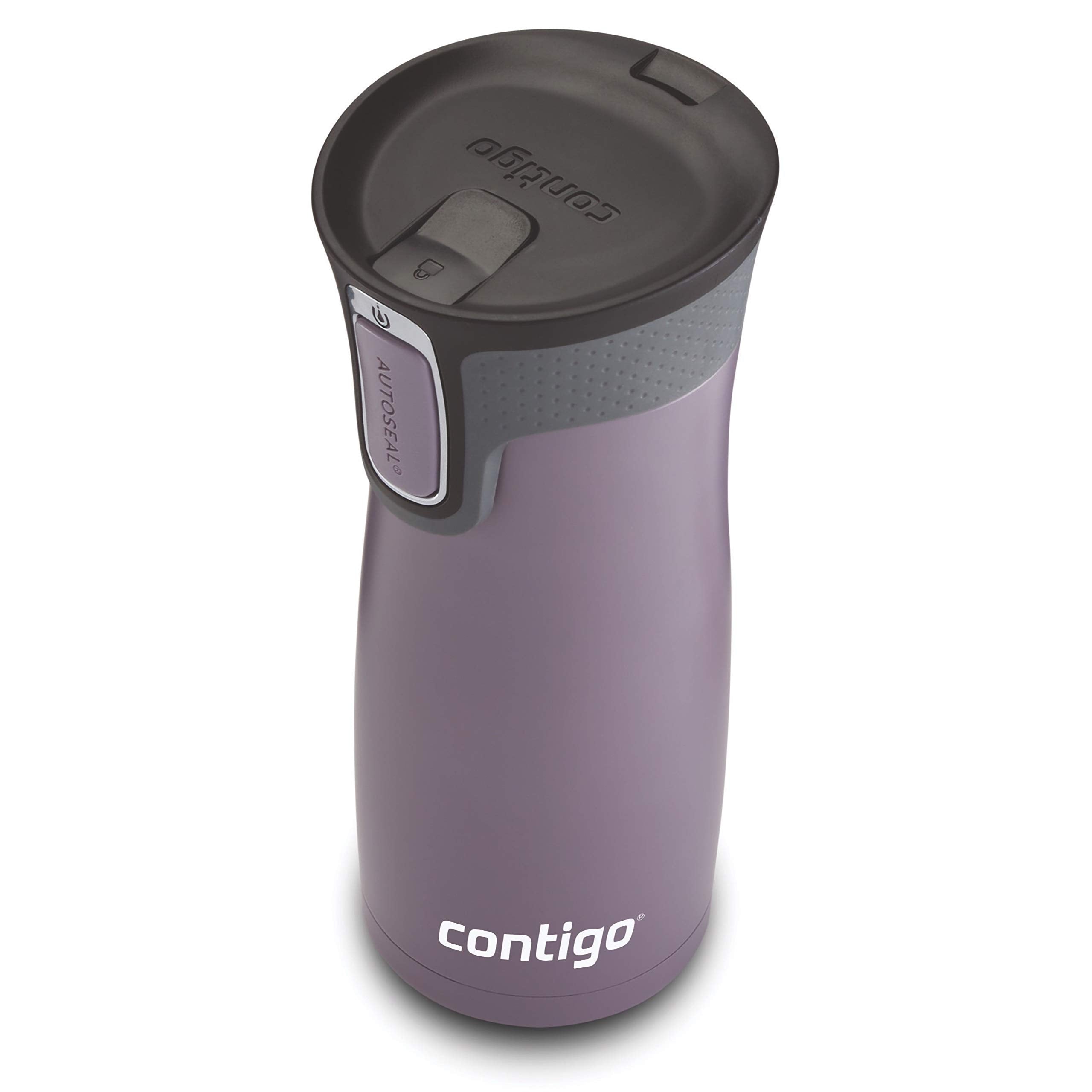 Contigo West Loop 2.0 Leak-Proof Spill-Proof Insulated Stainless Steel Travel Mug, 16oz., 2 Pack, Agave Metallic & Sake Metallic