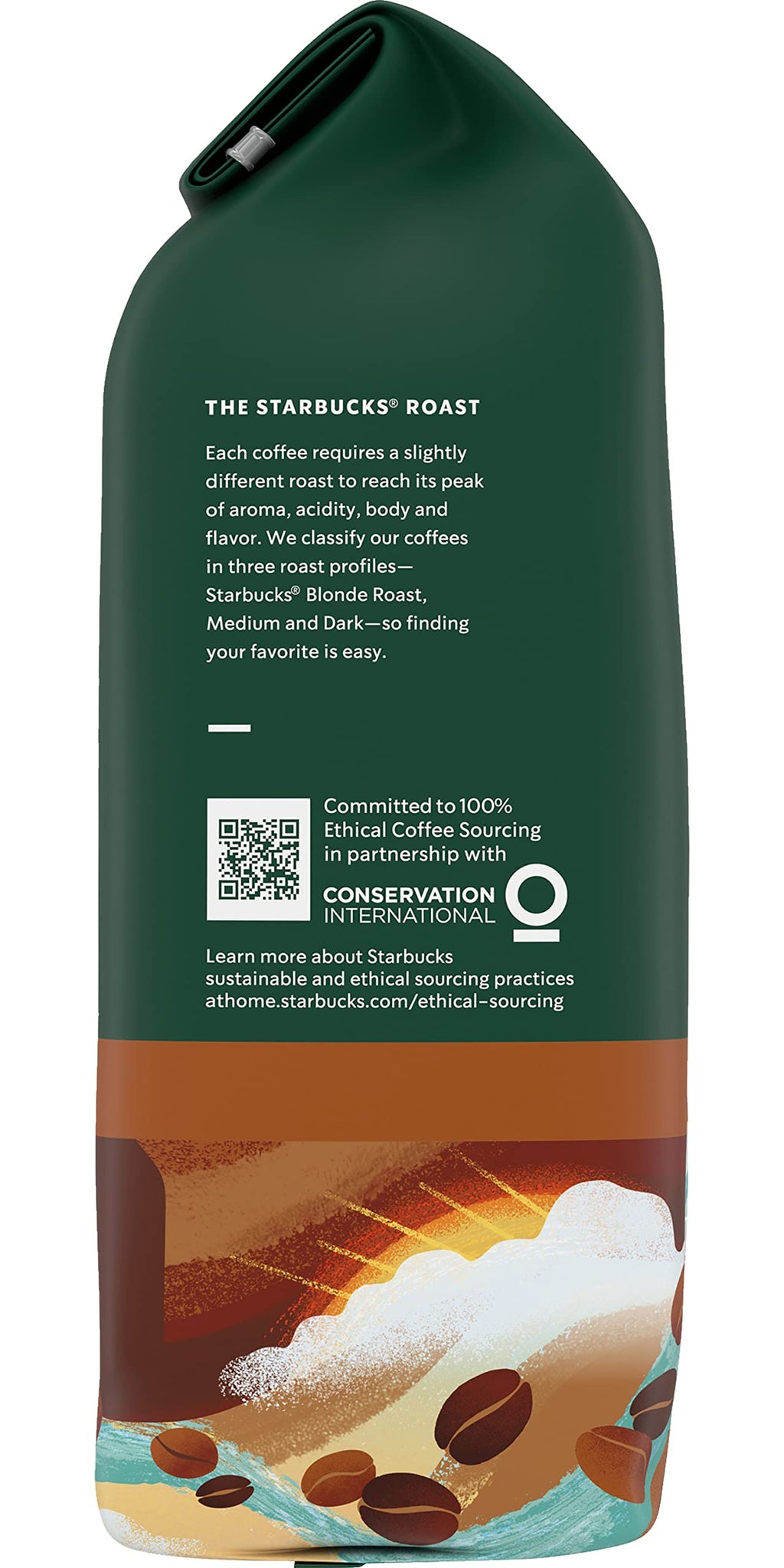 Starbucks Whole Coffee Beans, Medium Roast Hot or Iced Coffee, Pike Place Roast, 28 oz