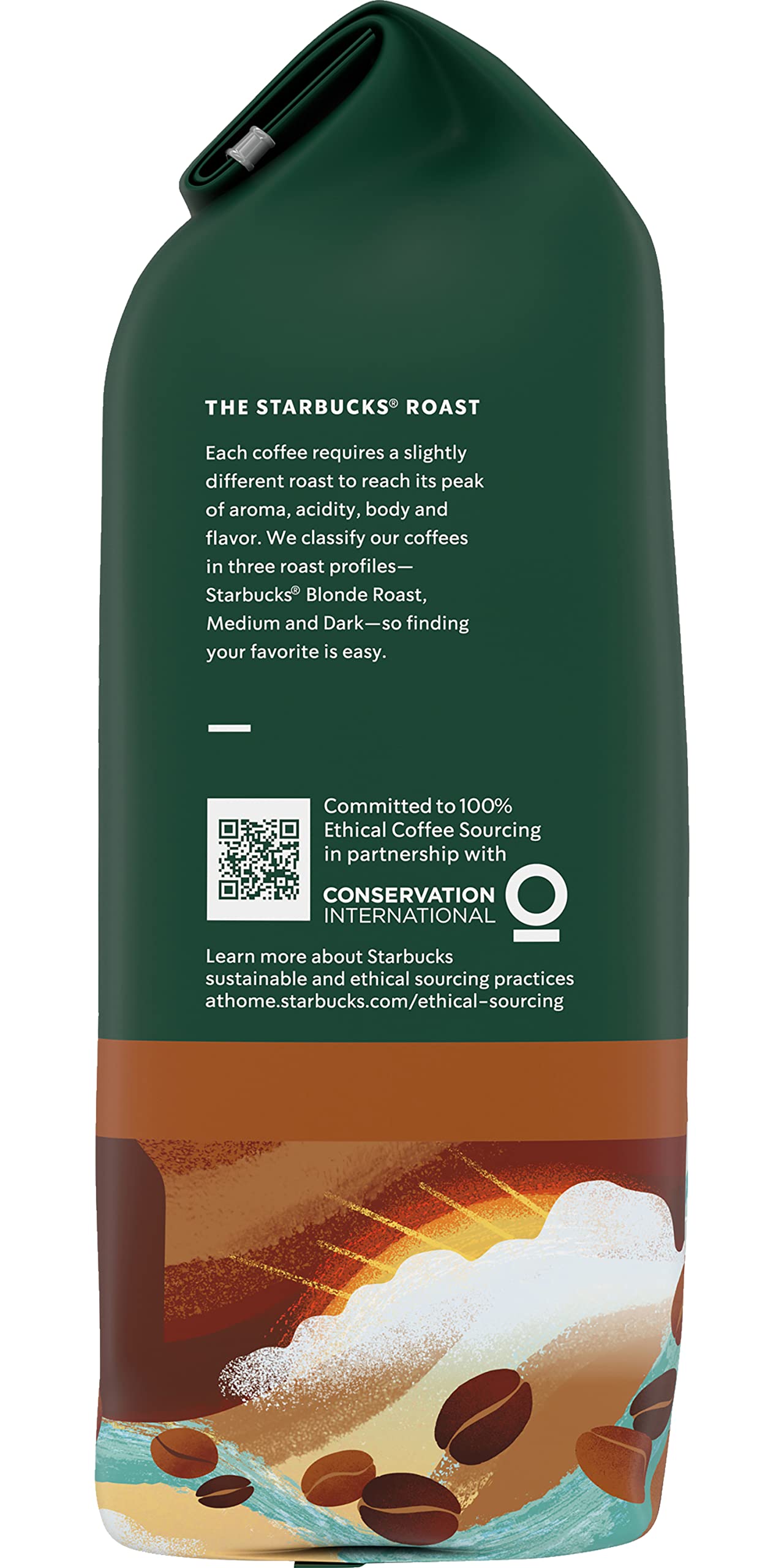 Starbucks Whole Coffee Beans, Medium Roast Hot or Iced Coffee, Pike Place Roast, 28 oz