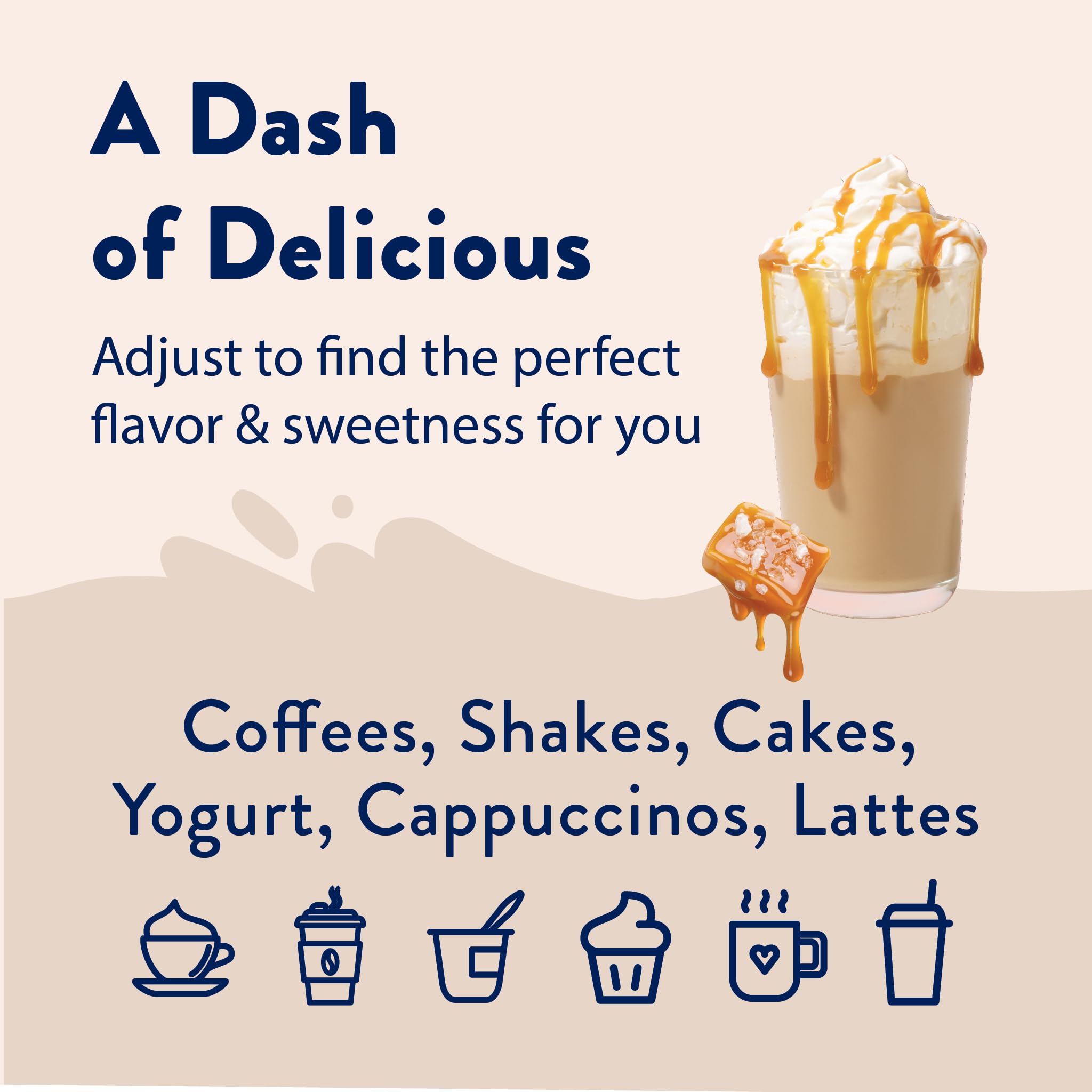 Jordan's Skinny Mixes Sugar Free Coffee Syrup, Cinnamon Dolce Coffee Flavoring Syrup, Naturally Sweetened Zero Calorie Drink Mix, Lattes, Baking or Protein Shake, Dairy & Gluten Free, 12.7 Fl Oz
