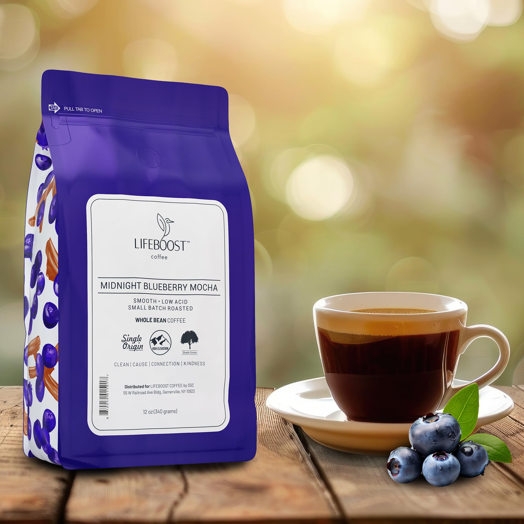 Lifeboost Hazelnut Whole Bean Coffee – Organic, Low Acid, Non-GMO Hazelnut Flavored Coffee – Single Origin, Mold-Free Mycotoxin Tested, 12 oz