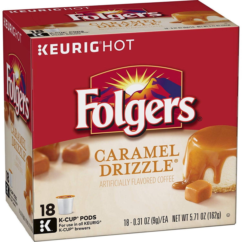 Folgers French Vanilla Artificially Flavored Coffee, Keurig K-Cup pods, 10 Count Box (Pack of 6)