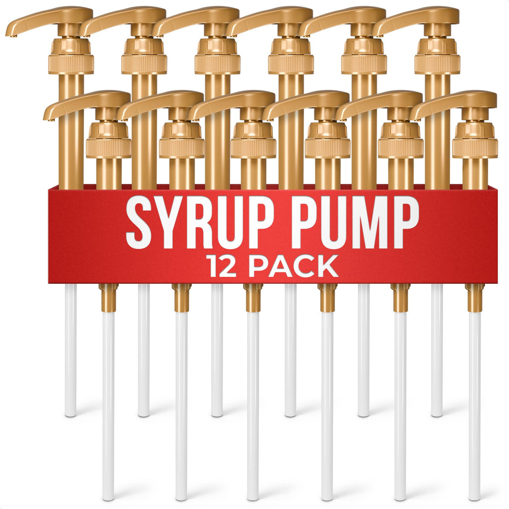 4 Pcs Coffee Syrup Pump Dispenser - Works as Skinny and Torani Syrup Pump - Fits Various 25.4 oz Bottles, Precise Dispensing 0.3oz & Lockable Design, Easy to Use & Clean, Ideal for Liquids