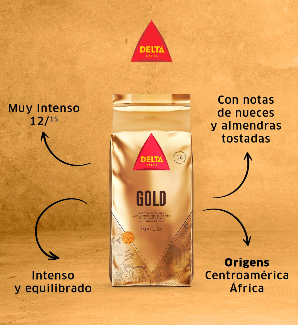 Delta Cafés Gold Whole Bean Coffee 35.2oz Medium Roast Coffee
