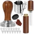 Y-Step 23 PCS Coffee Tamper Set, Espresso Accessories Kit Barista Kit, with Espresso Tamper 51mm, Coffee Stirrer, Frothing Pitcher, Tamper Mat, Latte Art Pen, Sandalwood Tamper for Espresso Machine