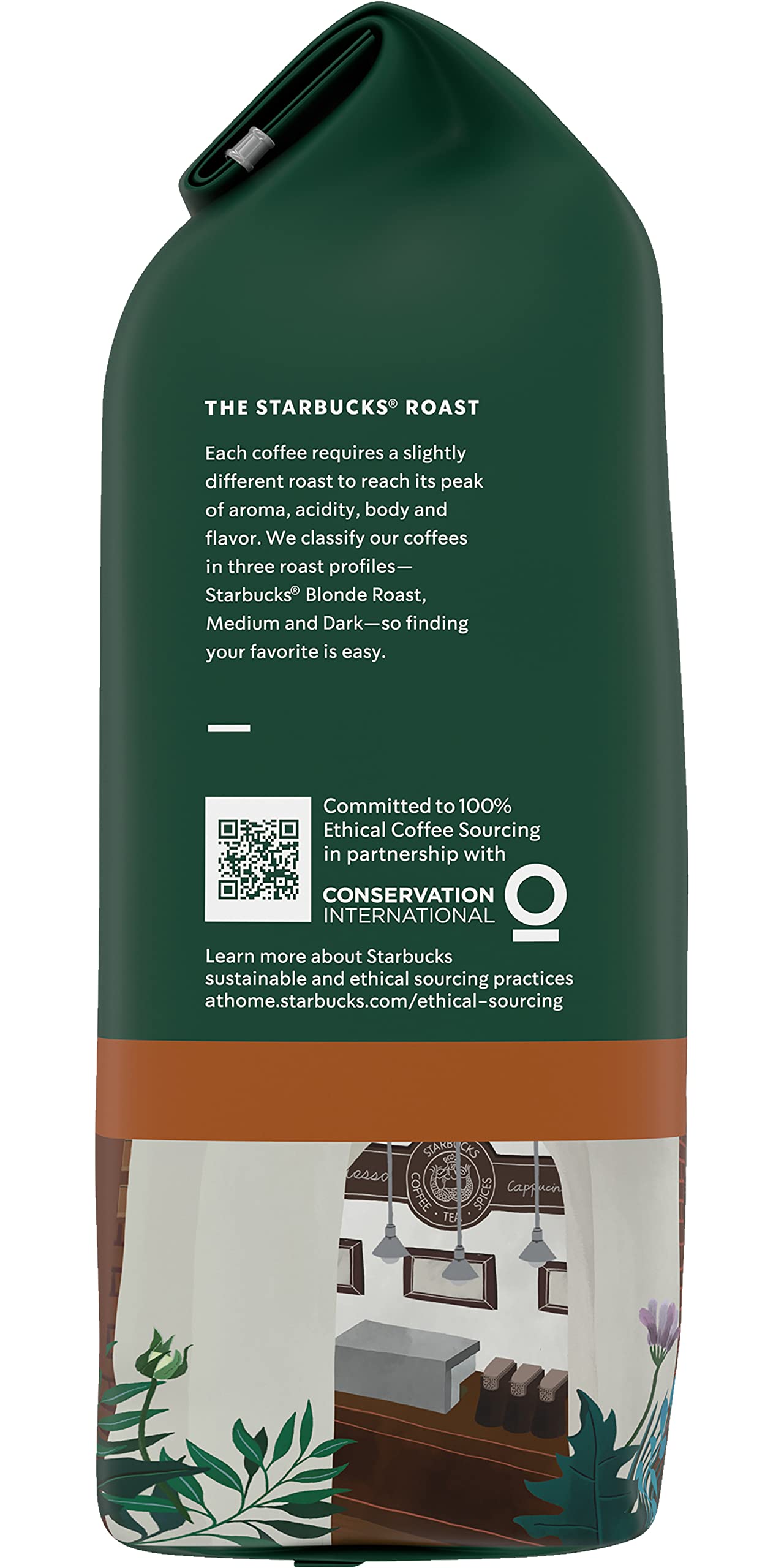 Starbucks Whole Coffee Beans, Medium Roast Hot or Iced Coffee, Pike Place Roast, 28 oz